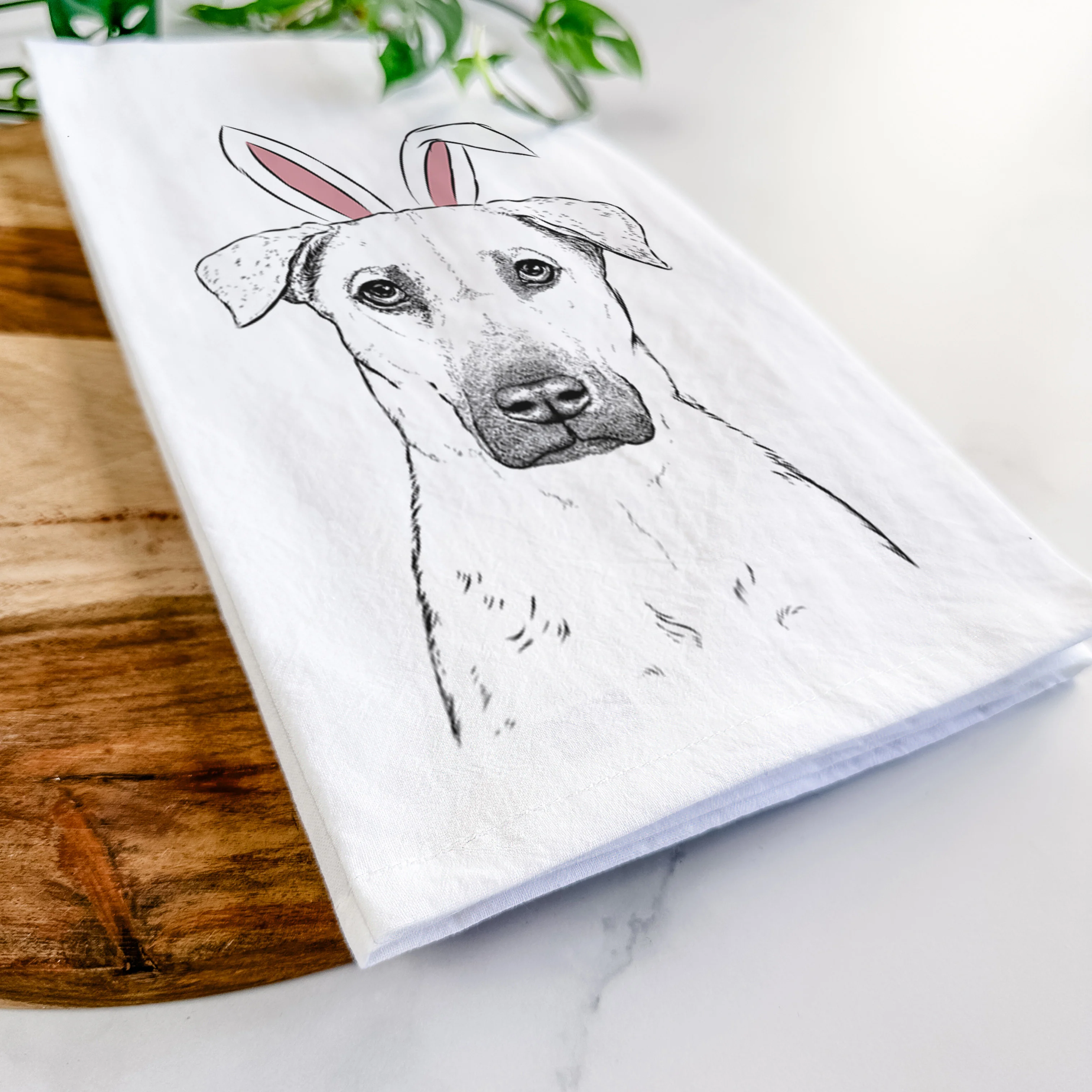 Luna the Black Mouth Cur Tea Towel - Image 14