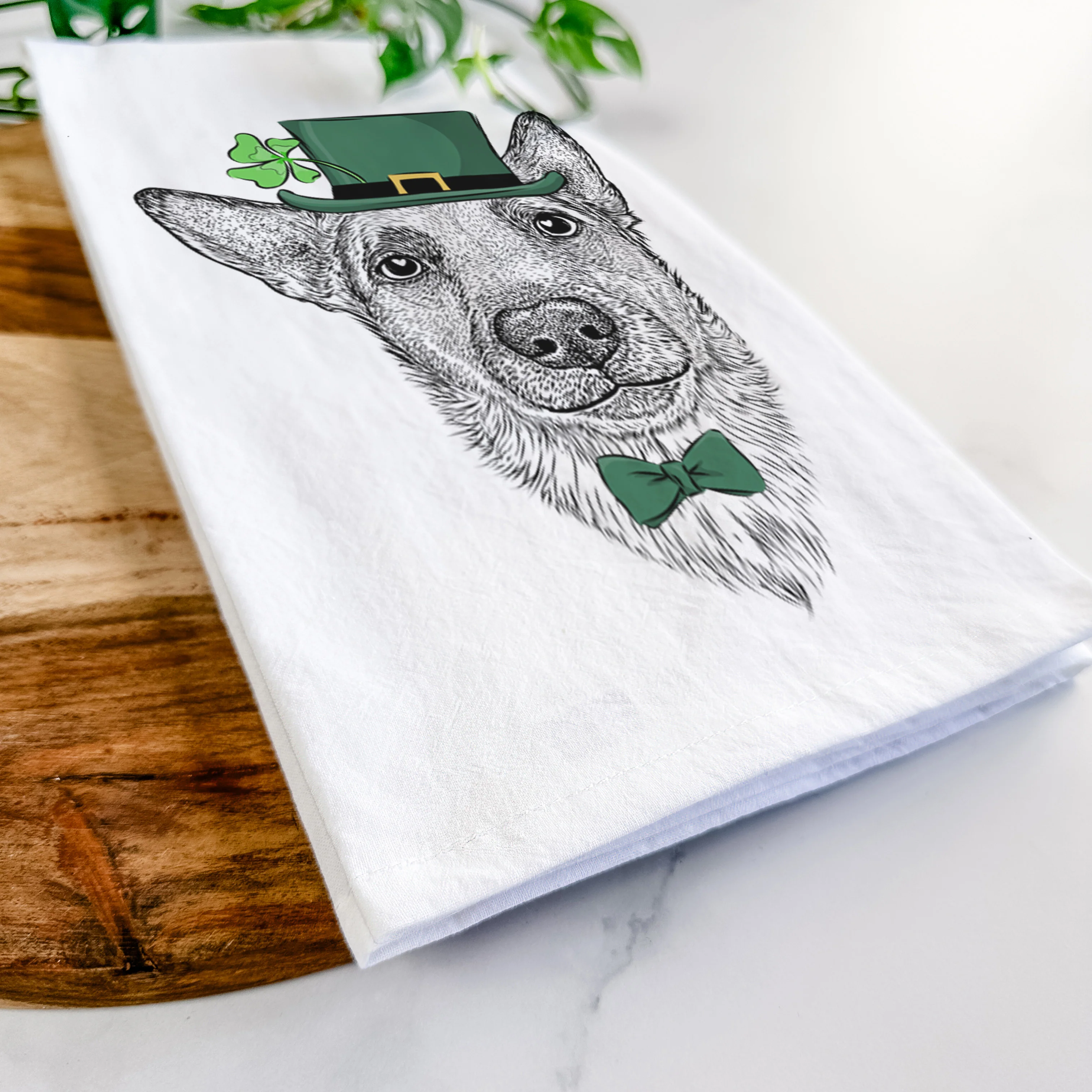 Luna the Shepherd Mix Tea Towel - Image 13