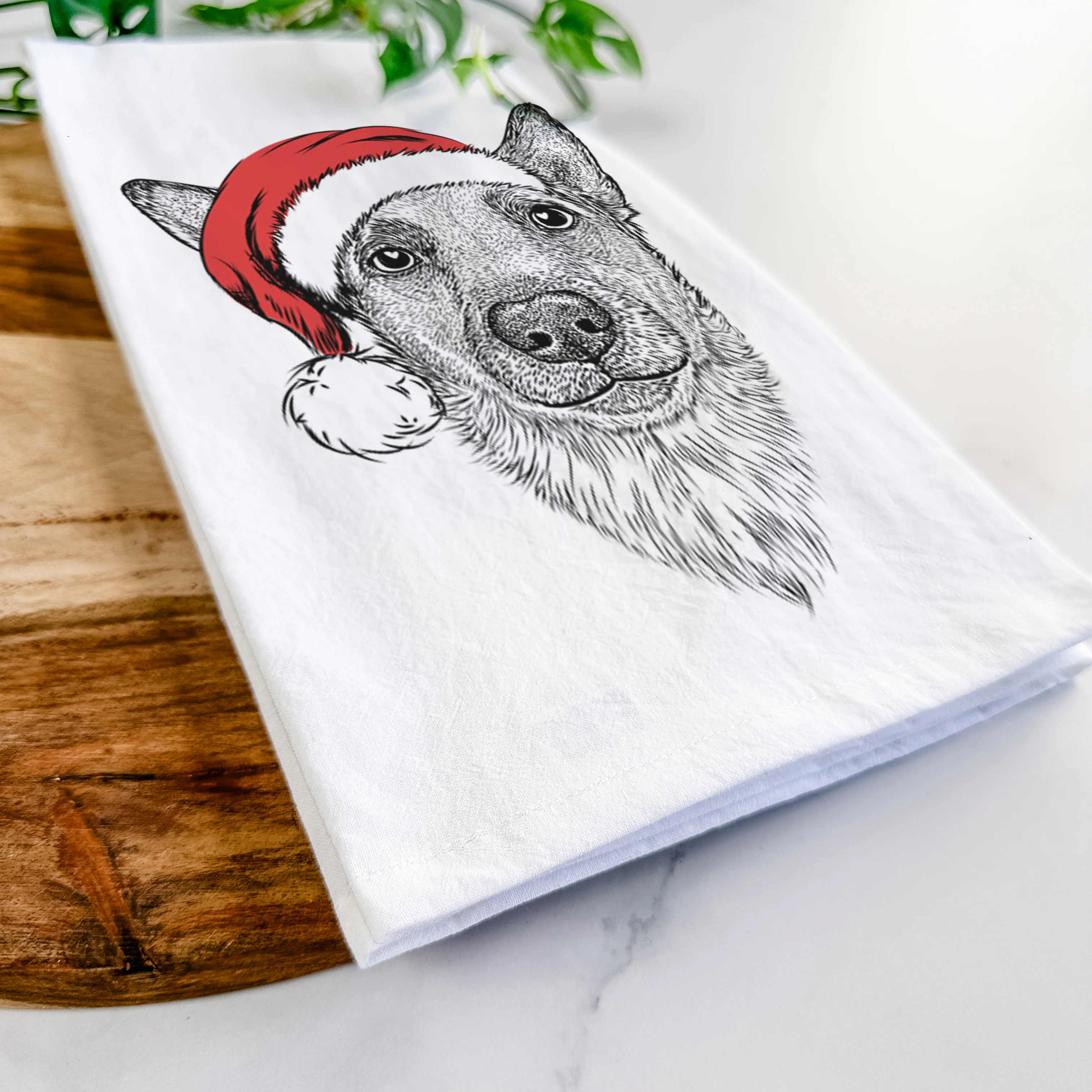 Luna the Shepherd Mix Tea Towel - Image 9
