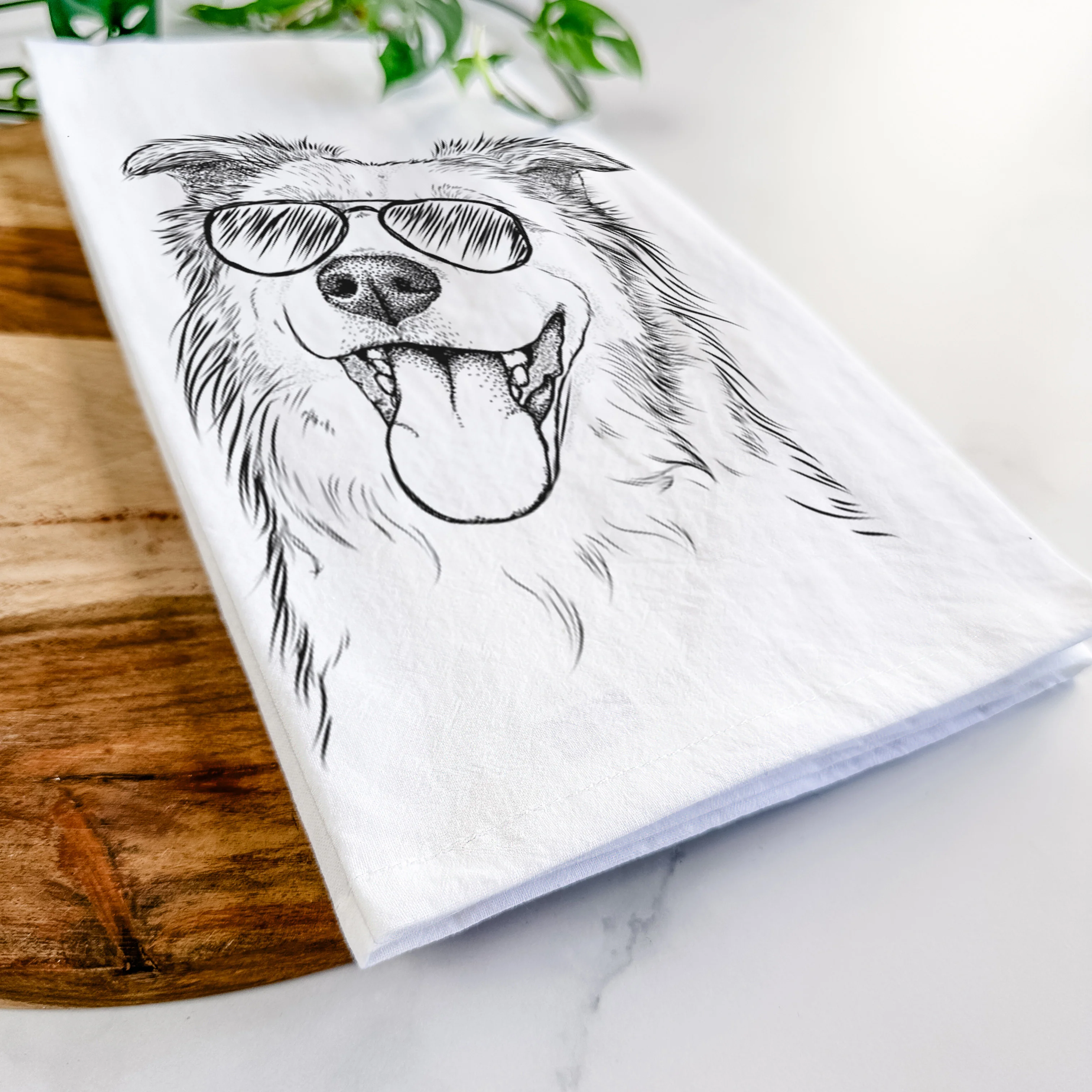 Macaroni the Border Collie Tea Towel - Image 6