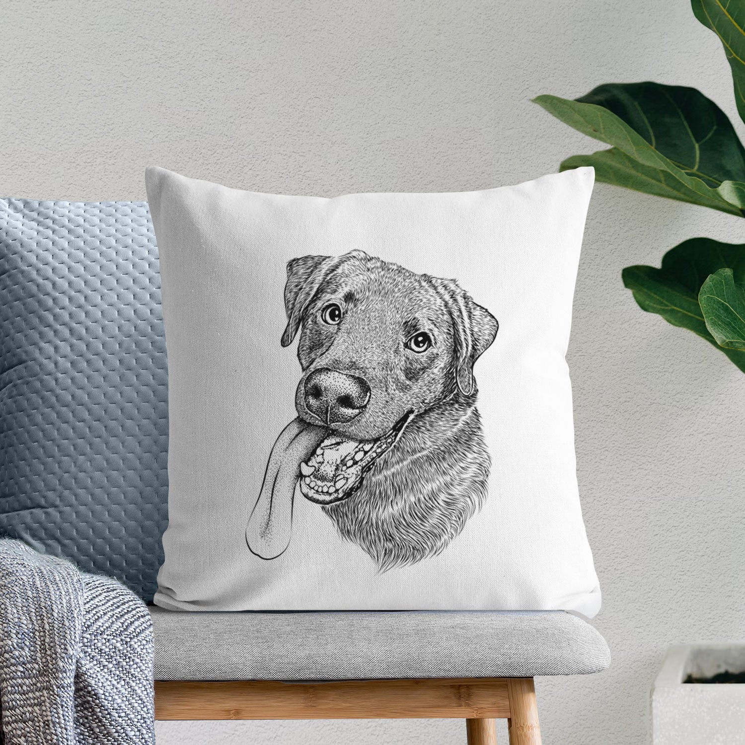 Macaroni the Lab Mix - Throw Pillow Cover - Image 6
