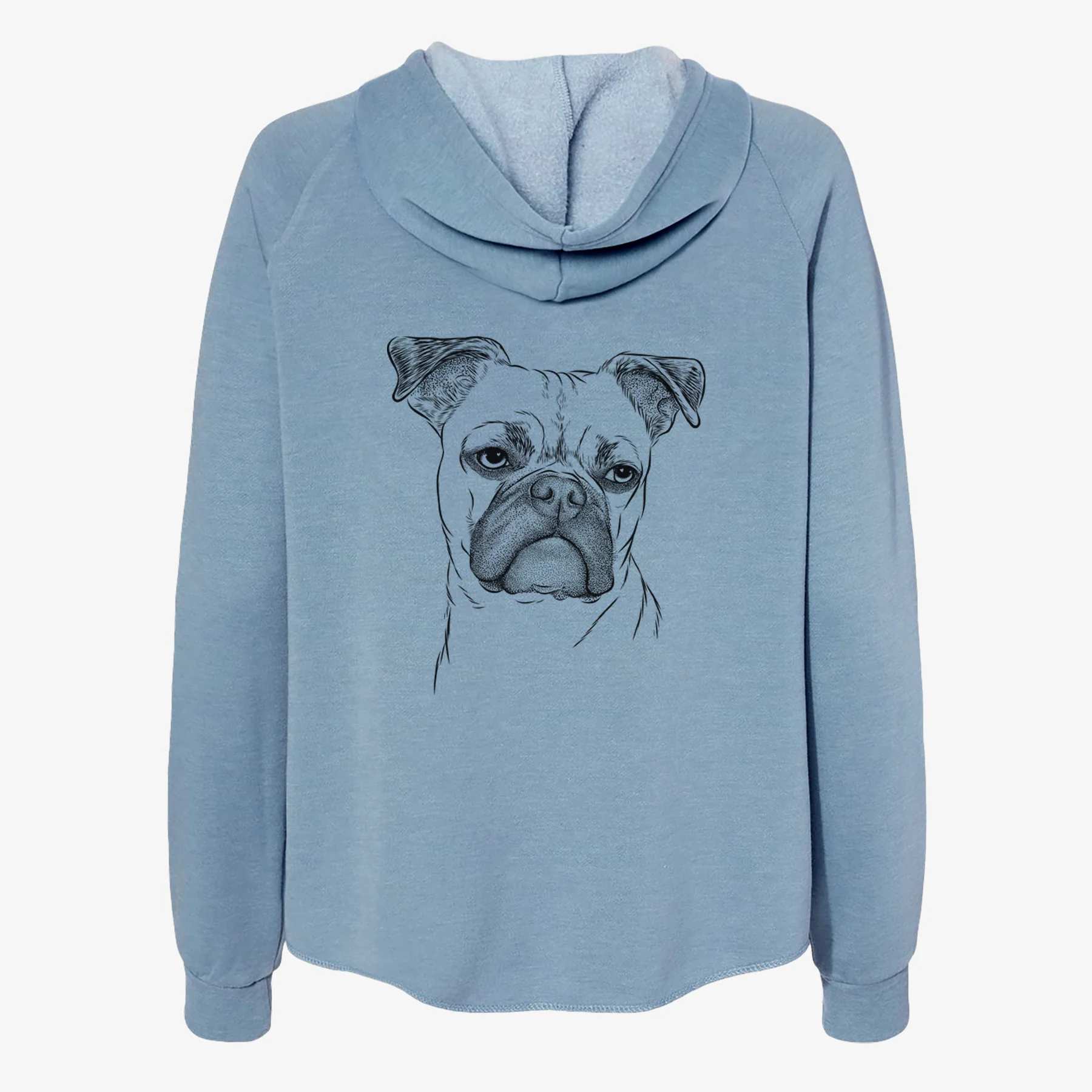 Mack the Bugg (Boston Terrier/Pug) - Women's Cali Wave Zip-Up Sweatshirt - Image 6