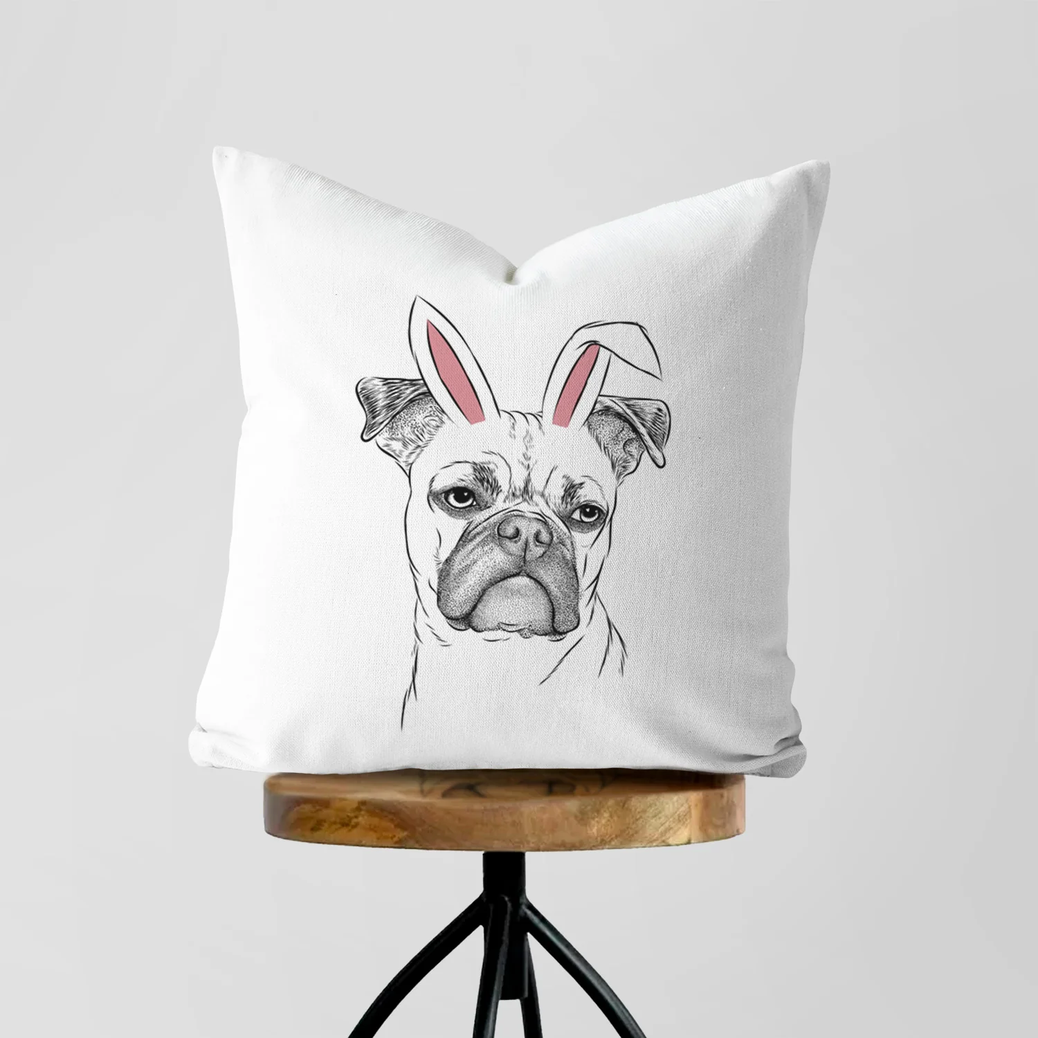 Mack the Bugg (Boston Terrier/Pug) - Throw Pillow Cover - Image 5