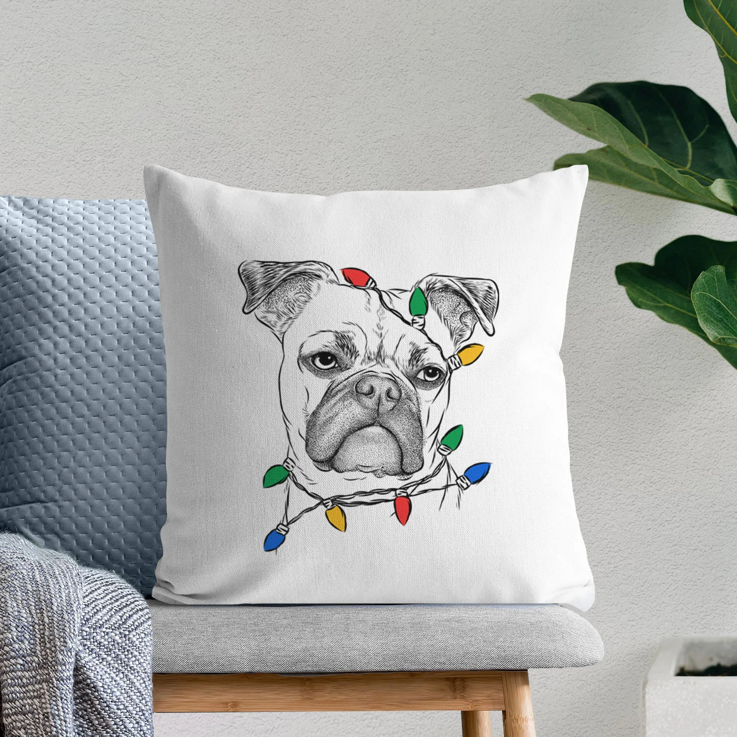 Mack the Bugg (Boston Terrier/Pug) - Throw Pillow Cover - Image 9