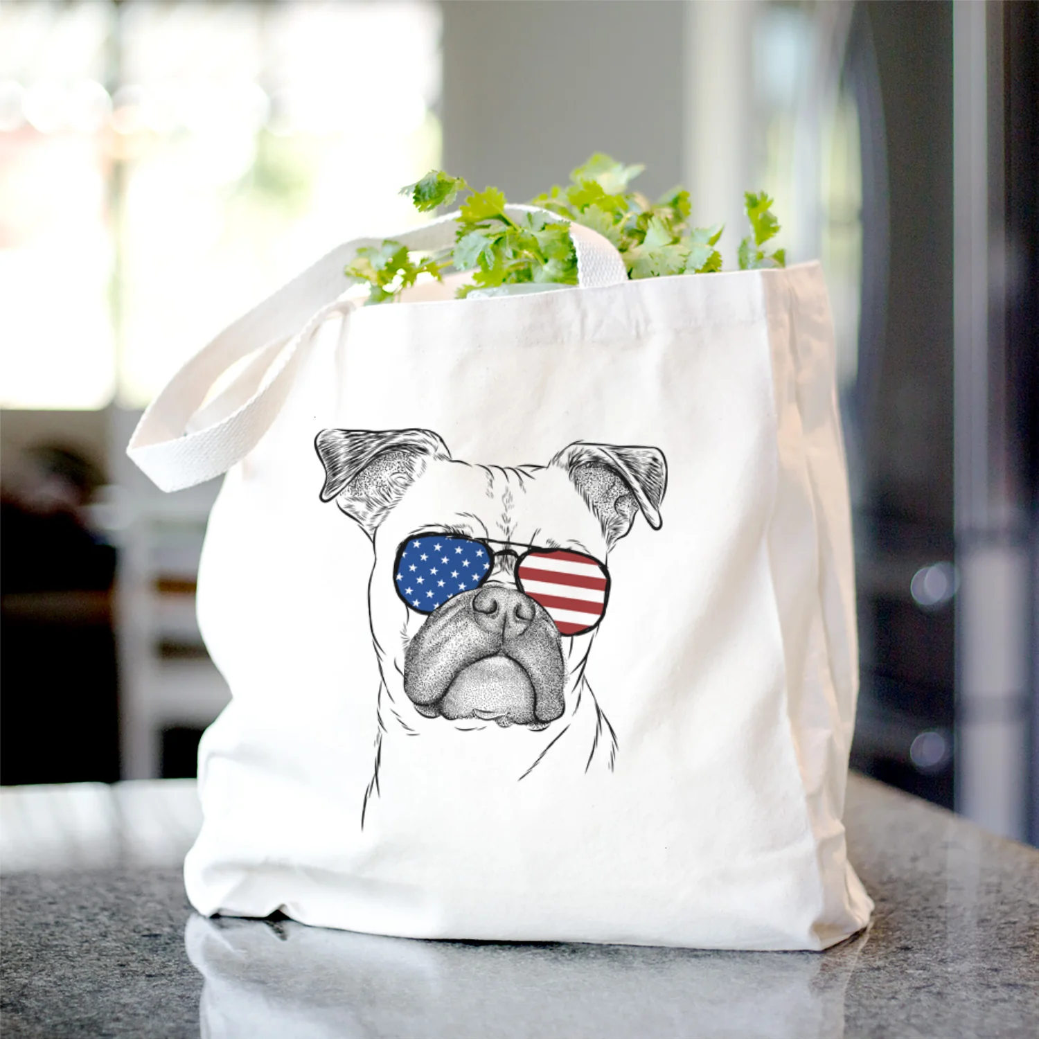 Mack the Bugg (Boston Terrier/Pug) - Tote Bag - Image 4