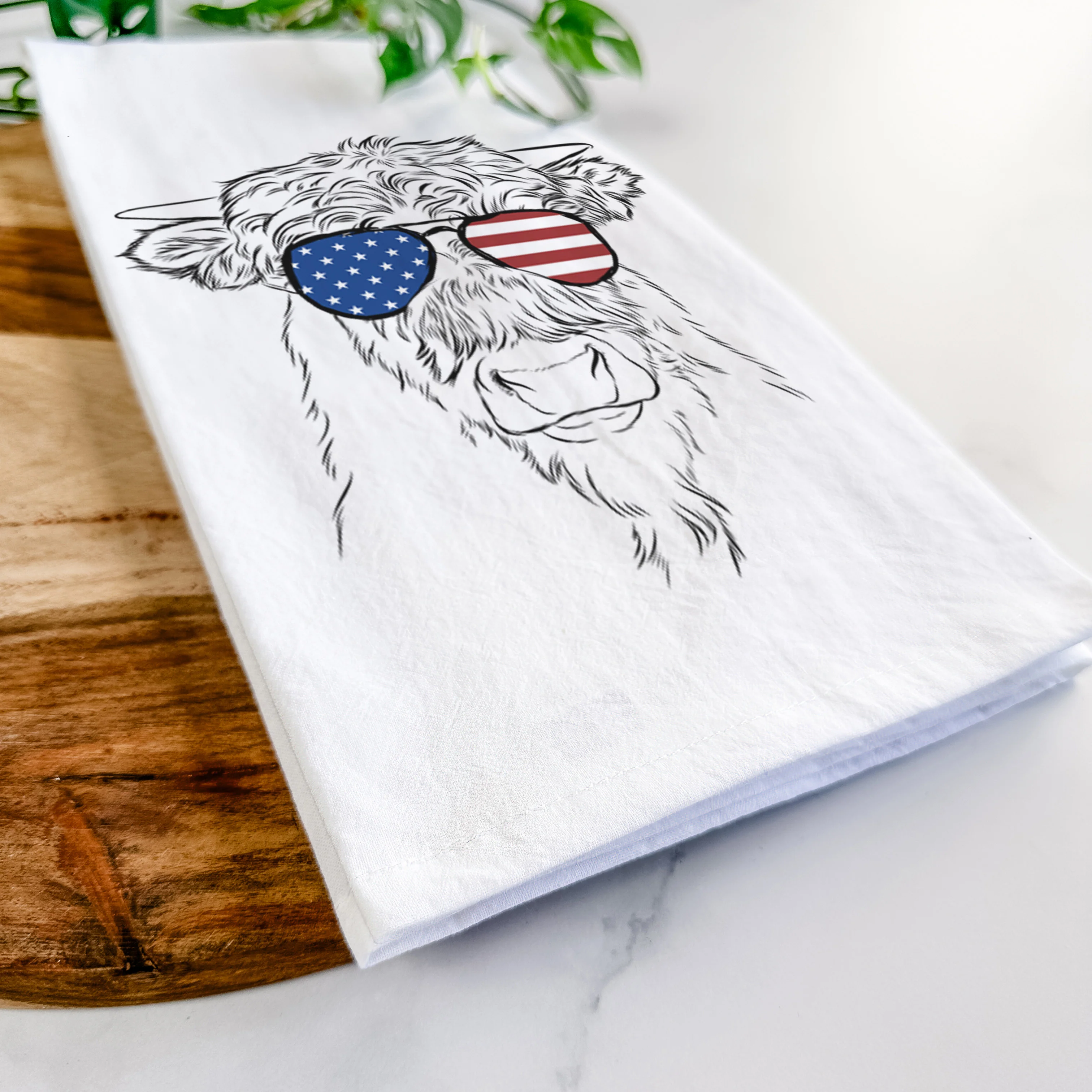 Mack the Scottish Highland Cow Tea Towel - Image 12