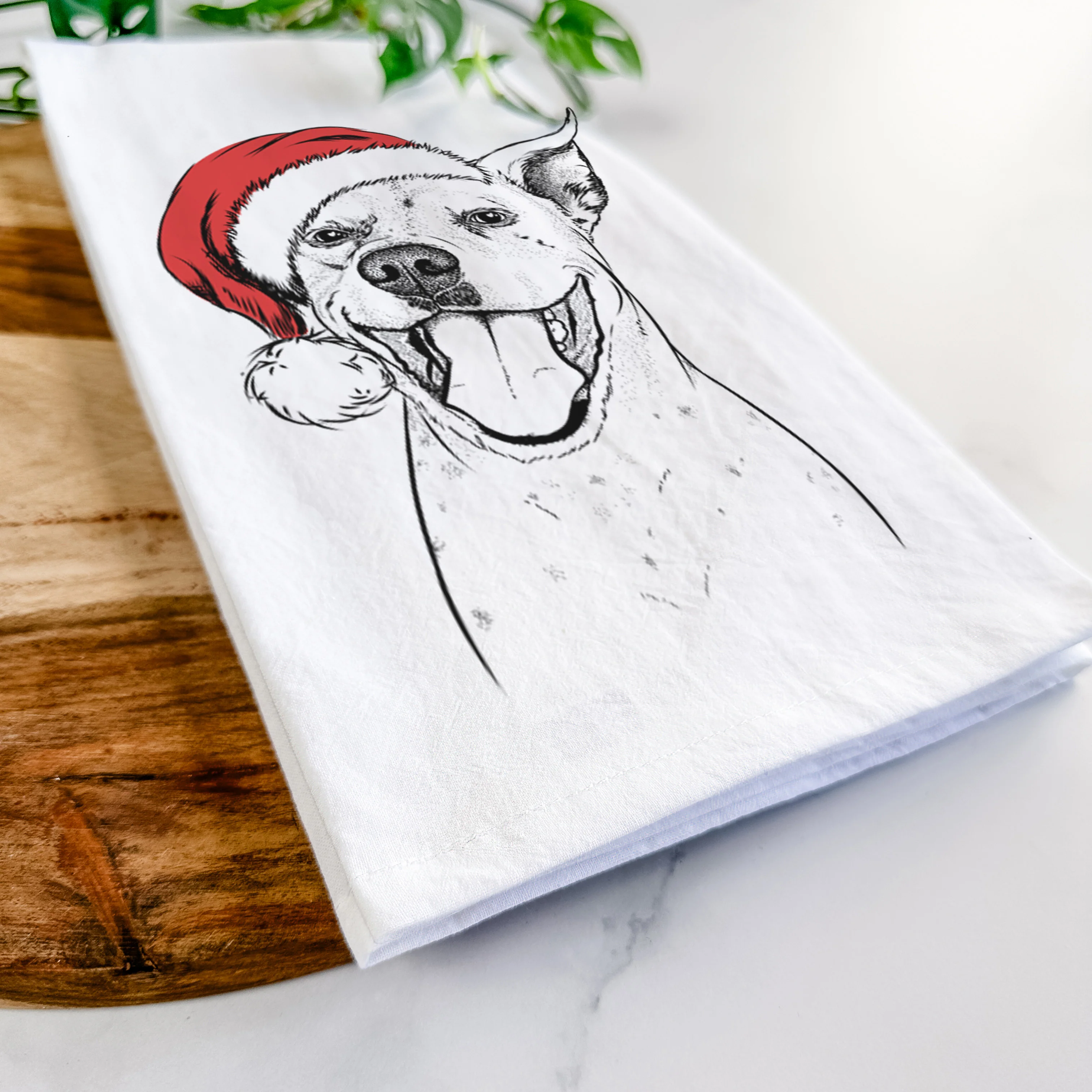 Maddie the Dalmatian Pitbull Mix Tea Towel - Image 9