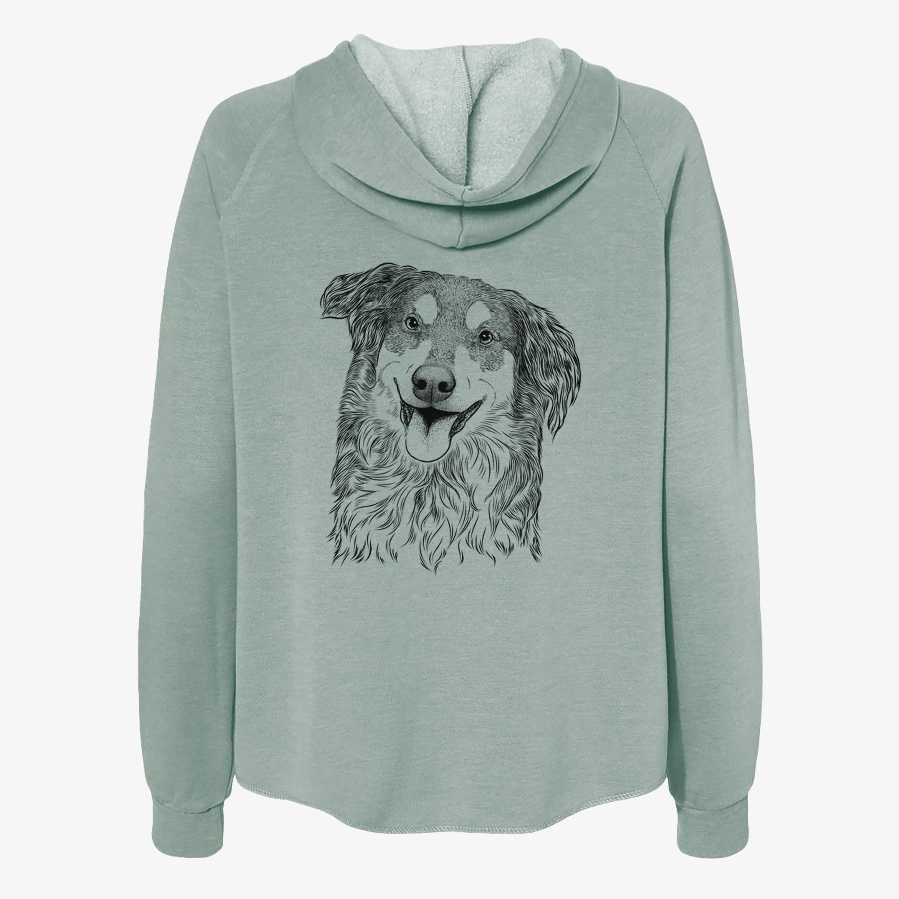 Maddie the English Shepherd - Women's Cali Wave Zip-Up Sweatshirt - Image 4