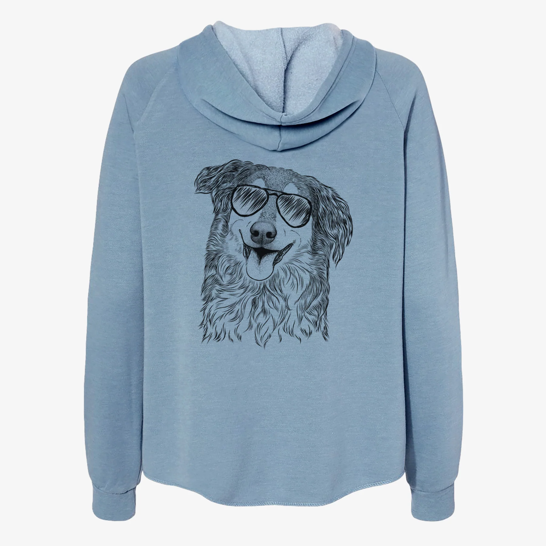 Maddie the English Shepherd - Women's Cali Wave Zip-Up Sweatshirt - Image 9