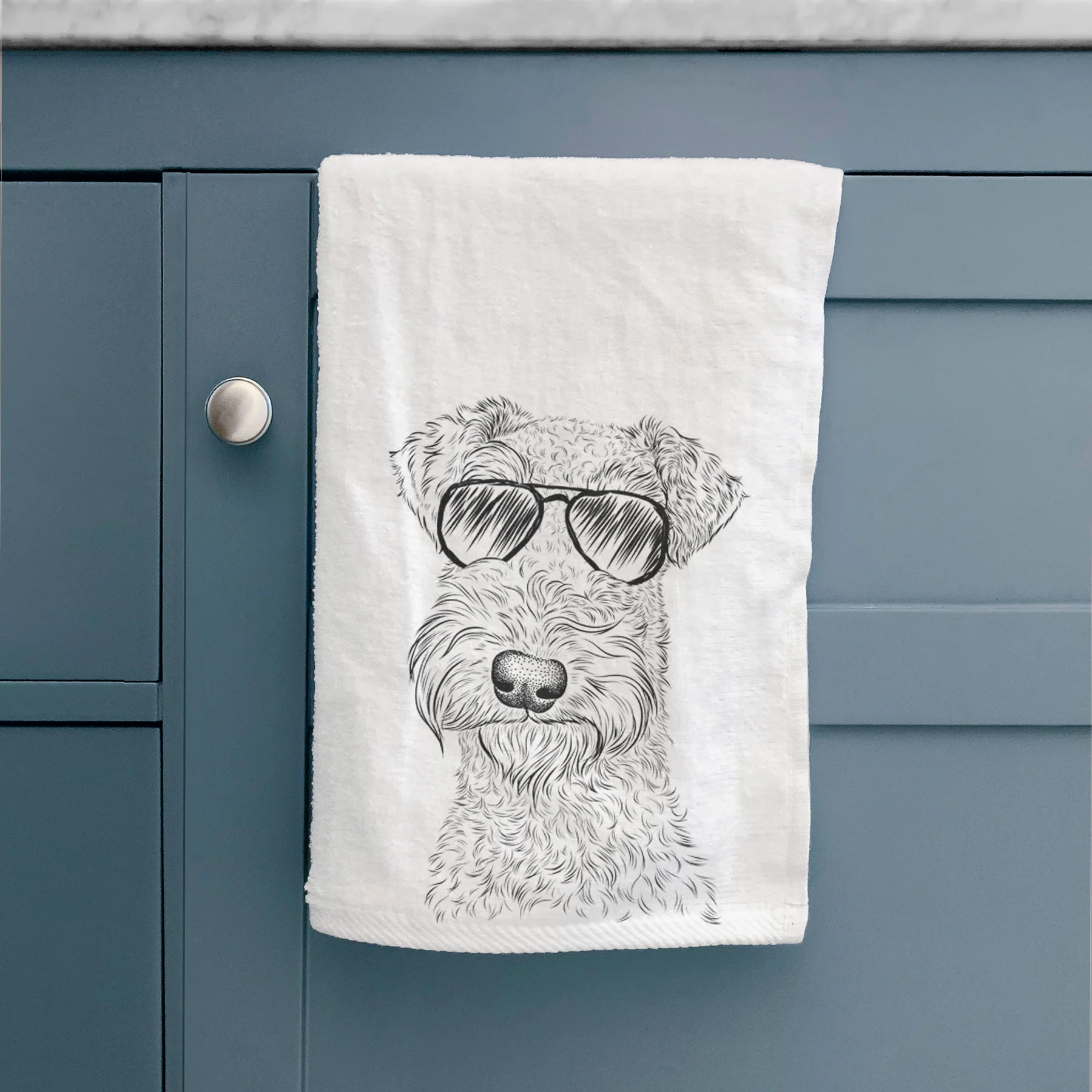 Roc Haven Maggie May the Airedale Terrier Decorative Hand Towel - Image 3