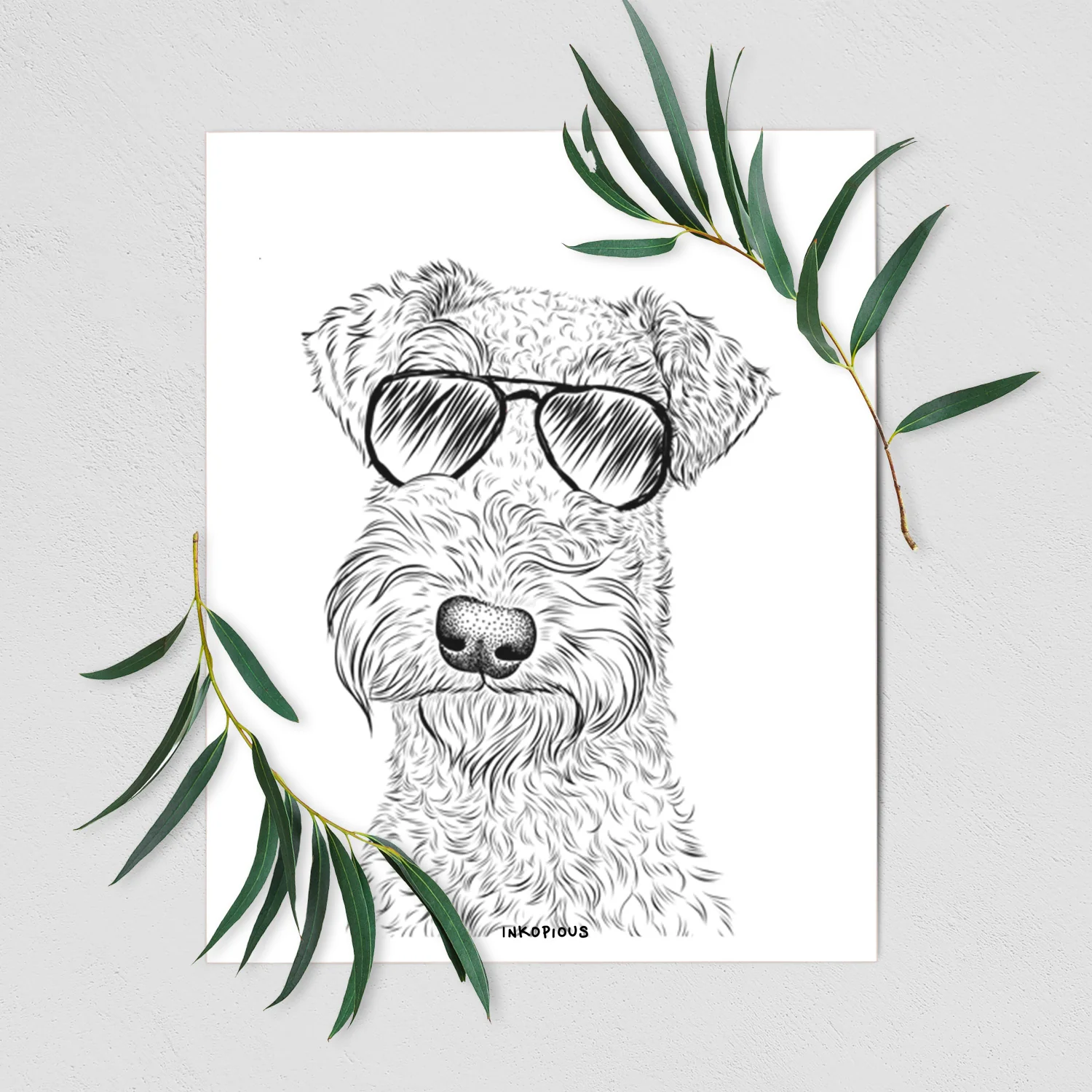 Roc Haven Maggie May the Airedale Terrier Art Print - Image 3