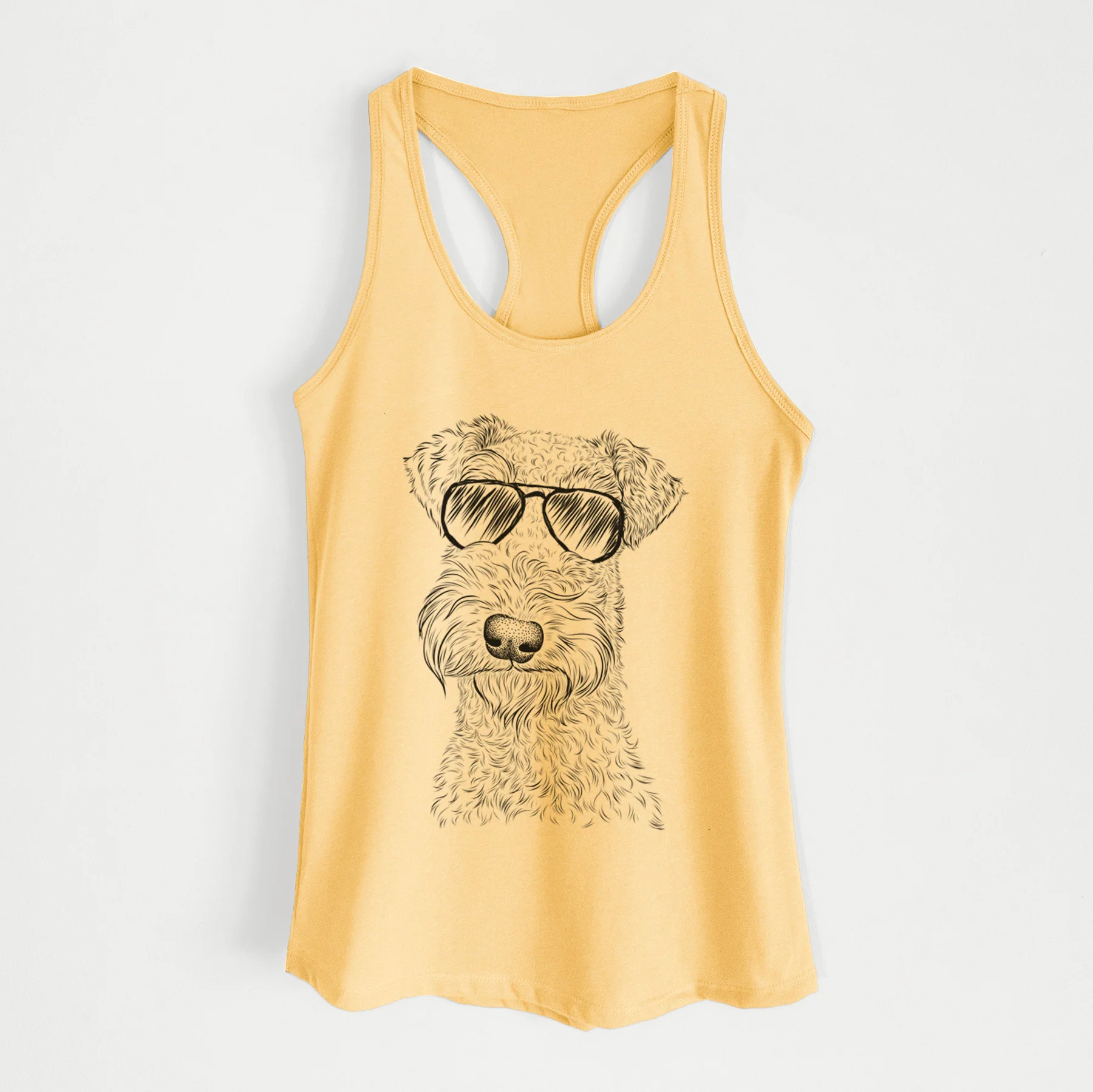 Roc Haven Maggie May the Airedale Terrier - Women's Racerback Tanktop - Image 9