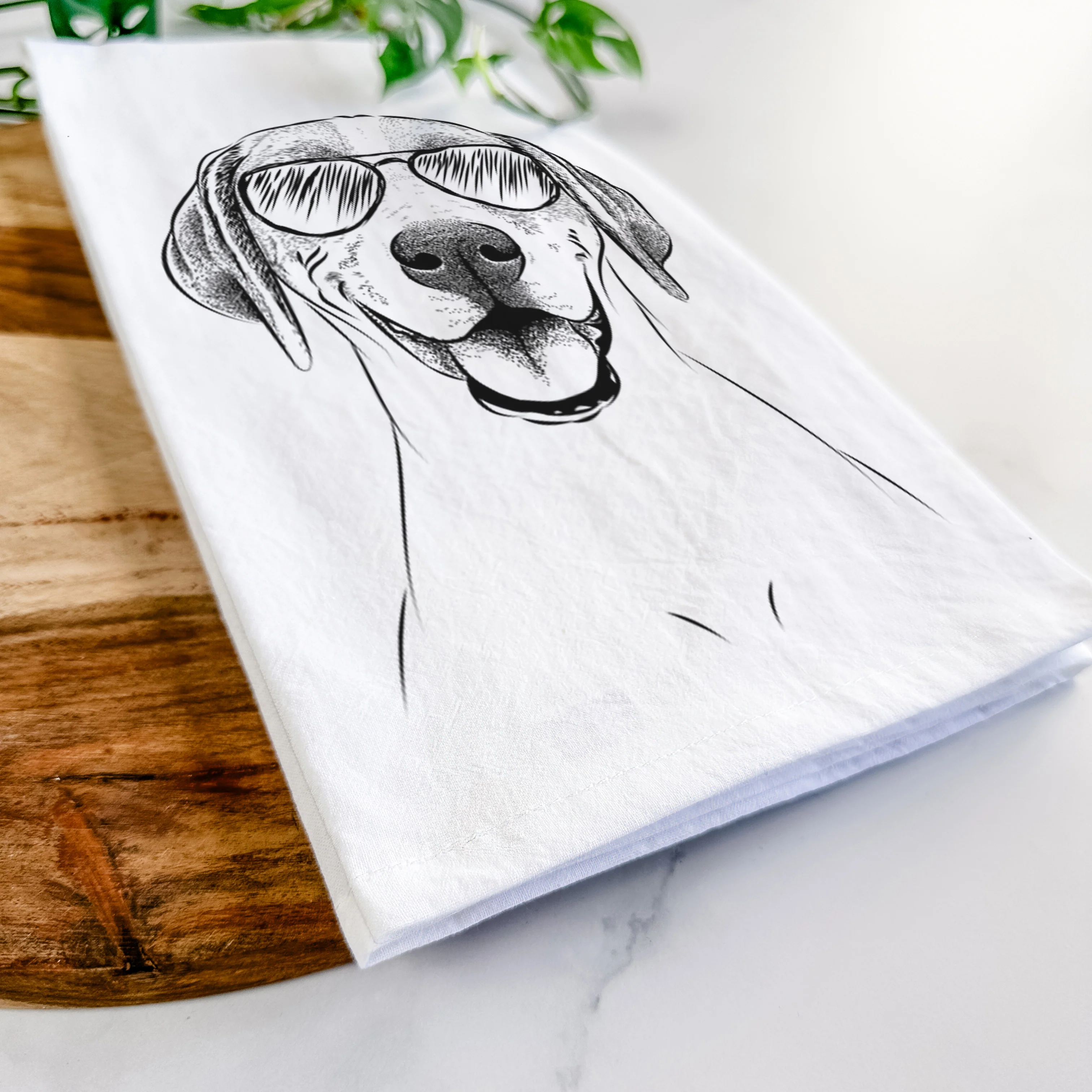 Maggie the Treeing Walker Coonhound Tea Towel - Image 6