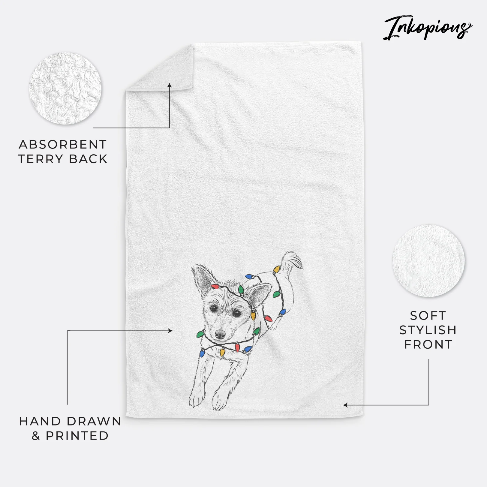 Maisie the Terrier Mix Premium Hand Towel - Image 21