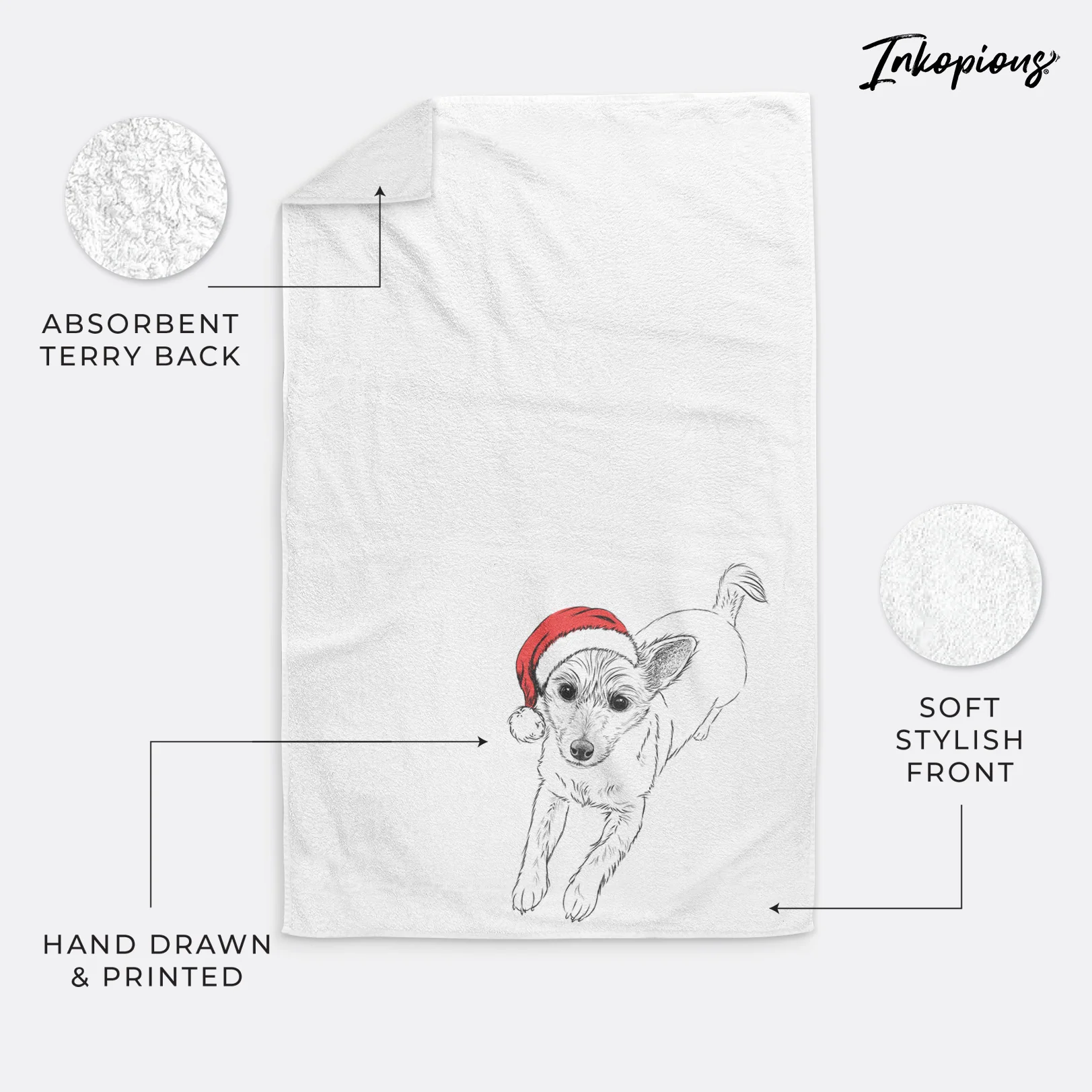 Maisie the Terrier Mix Premium Hand Towel - Image 4