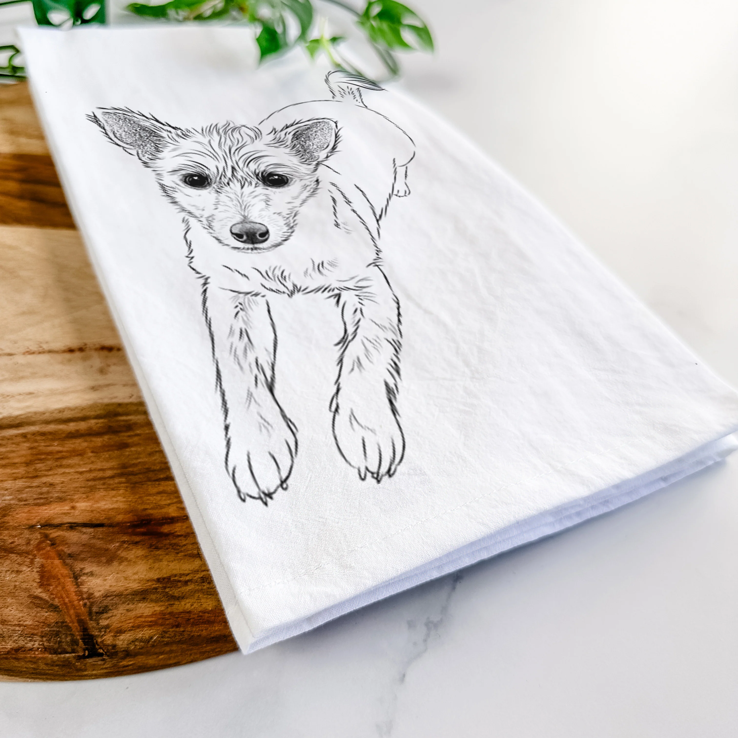 Maisie the Terrier Mix Tea Towel - Image 5