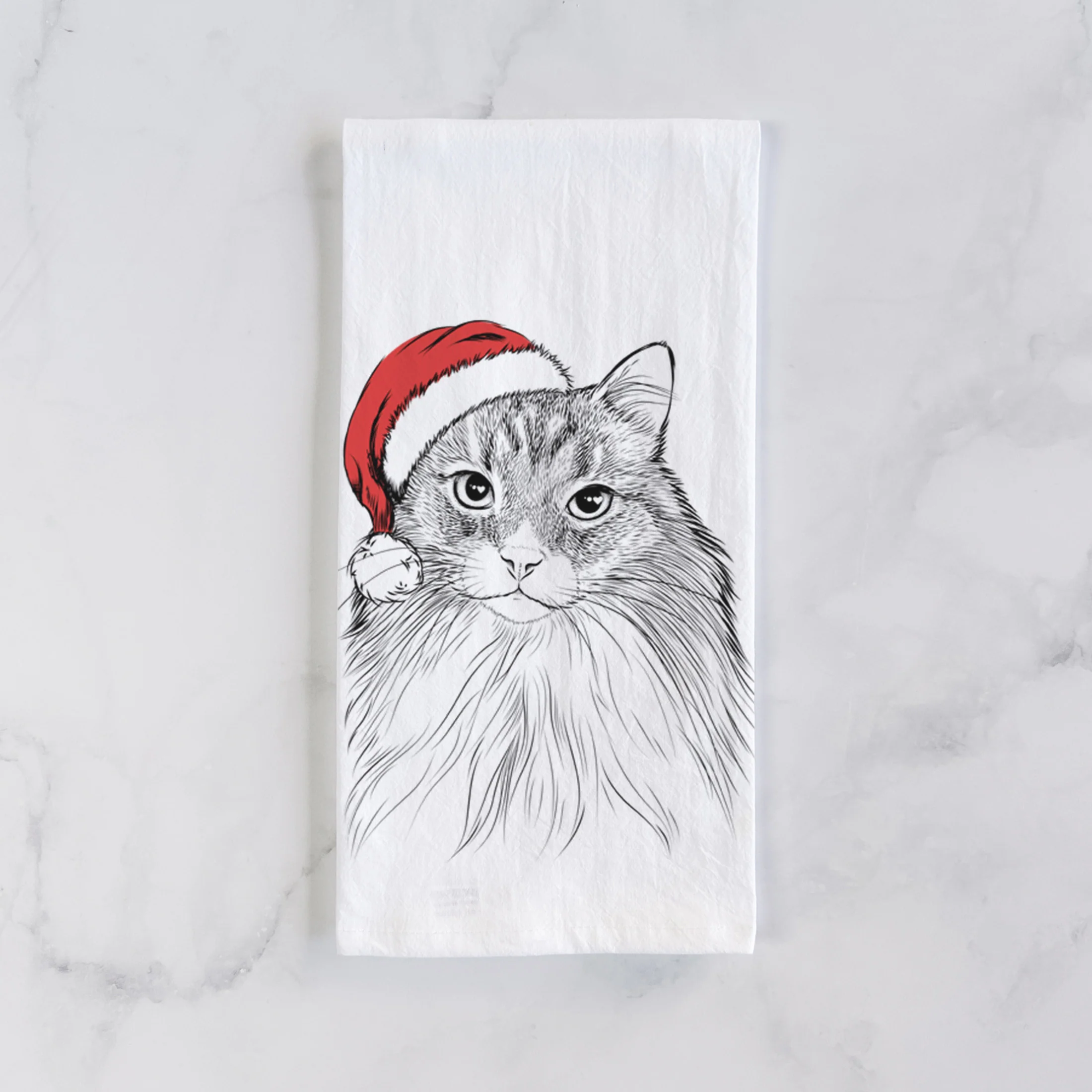 Maks the Siberian Cat Tea Towel - Image 2