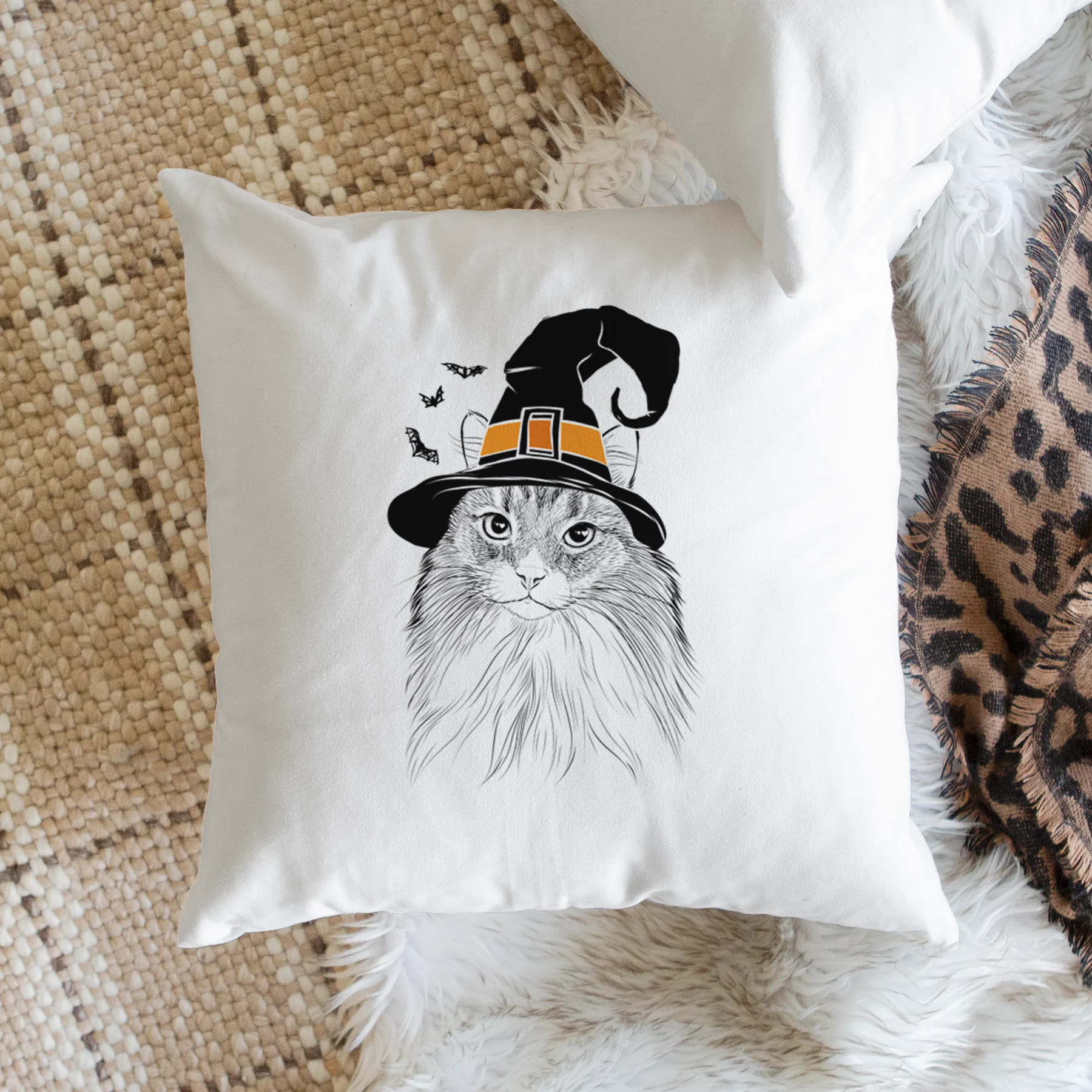 Maks the Siberian Cat - Throw Pillow Cover - Image 2