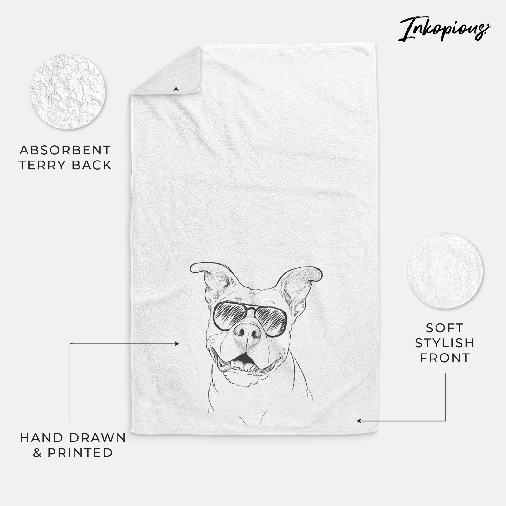 Malibu the Staffordshire Terrier/Pitbull Mix Decorative Hand Towel - Image 18