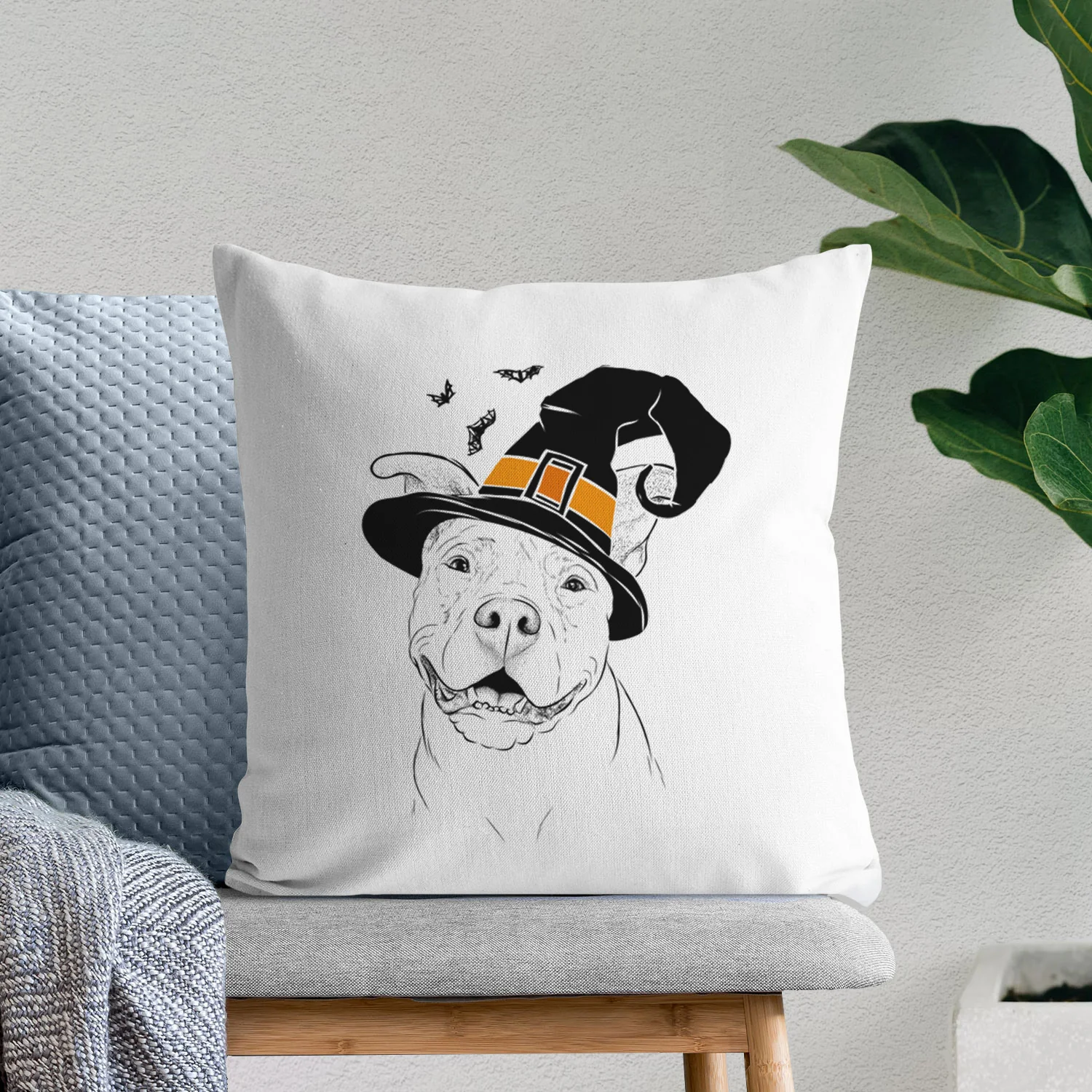 Malibu the Staffordshire Terrier/Pitbull Mix - Throw Pillow Cover - Image 8