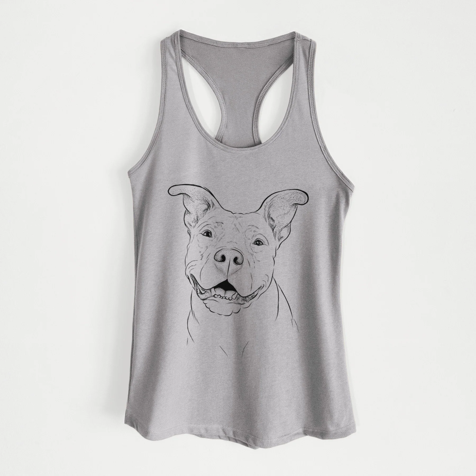 Malibu the Staffordshire Terrier/Pitbull Mix - Women's Racerback Tanktop - Image 5
