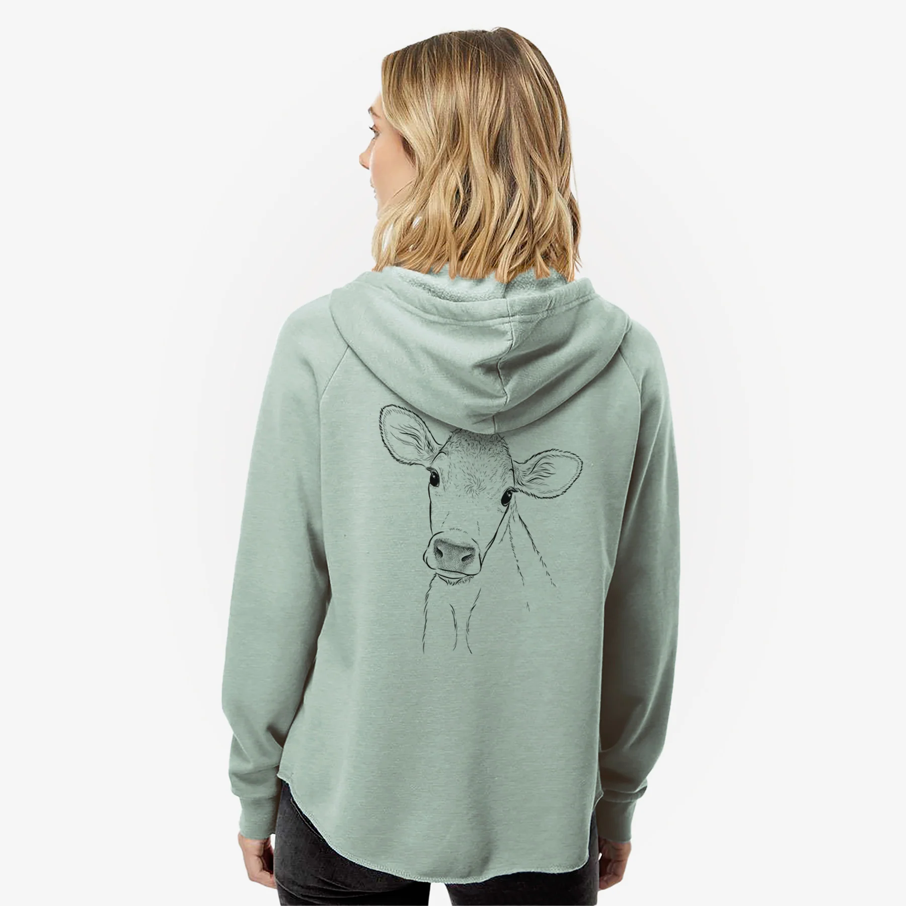 Malu the Cow - Women's Cali Wave Zip-Up Sweatshirt - Image 2
