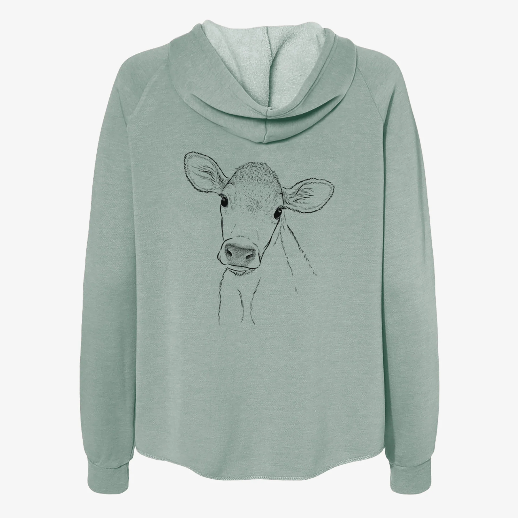 Malu the Cow - Women's Cali Wave Zip-Up Sweatshirt - Image 4