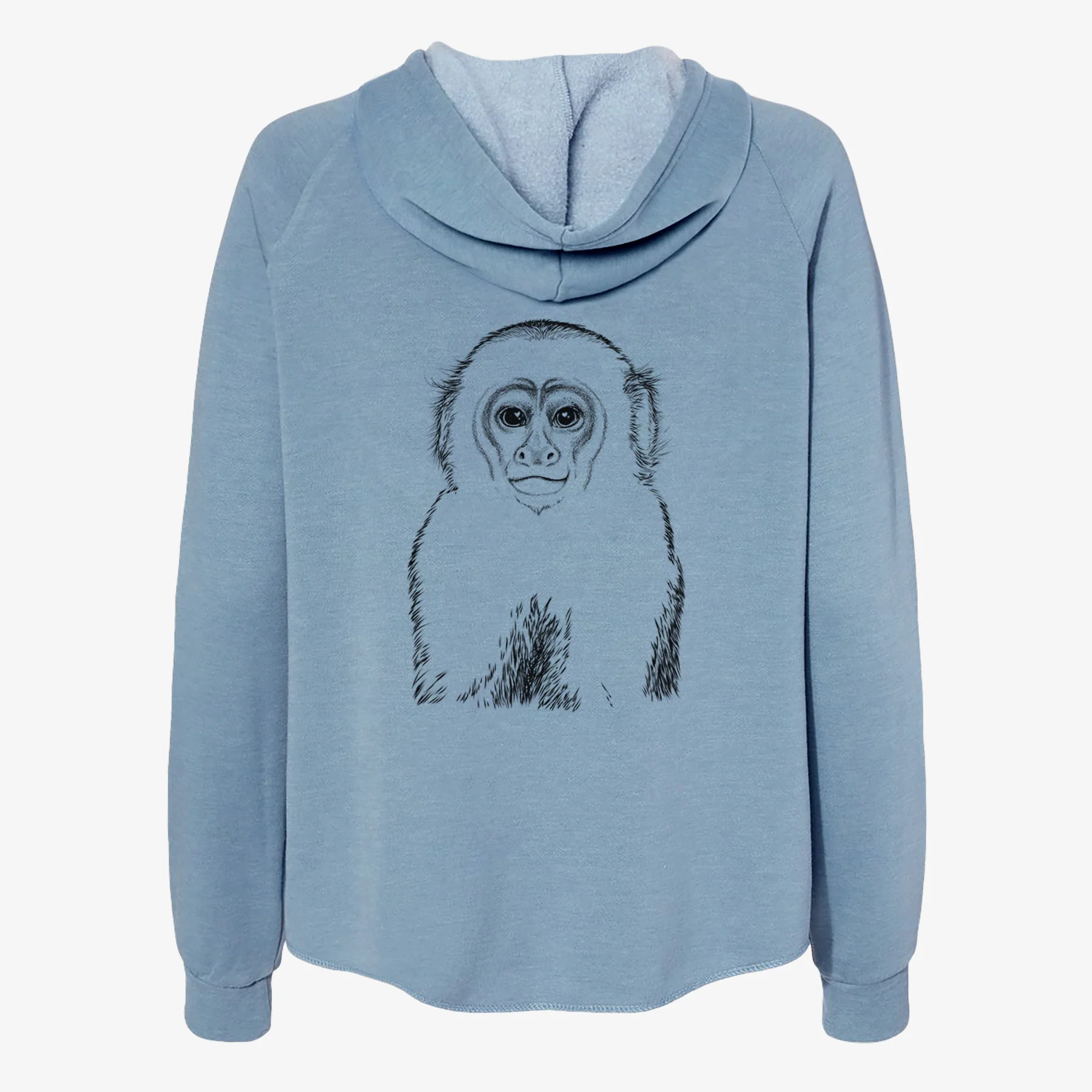 Marcel the Capuchin Monkey - Women's Cali Wave Zip-Up Sweatshirt - Image 6