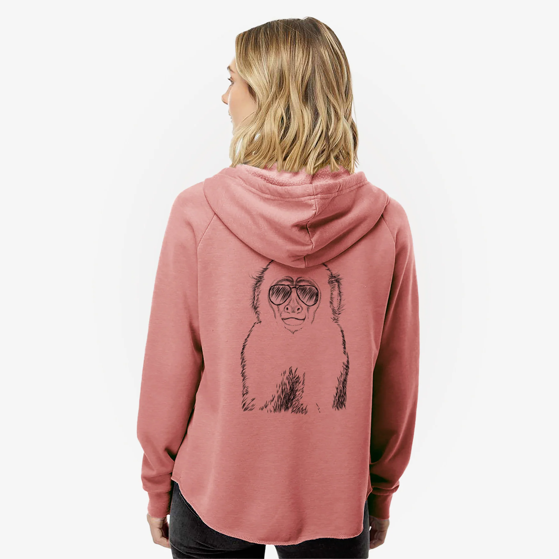 Marcel the Capuchin Monkey - Women's Cali Wave Zip-Up Sweatshirt - Image 8