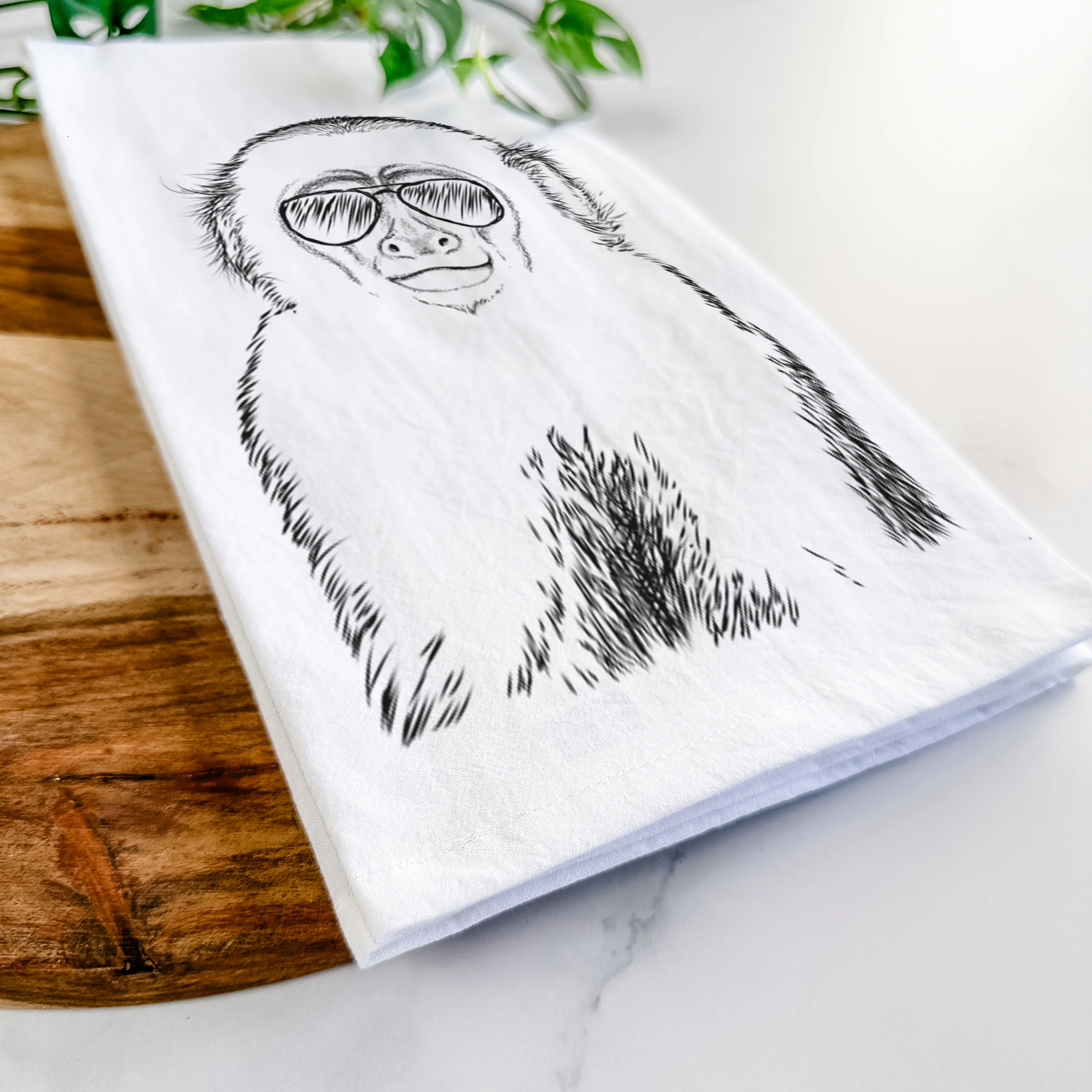 Marcel the Capuchin Monkey Tea Towel - Image 6