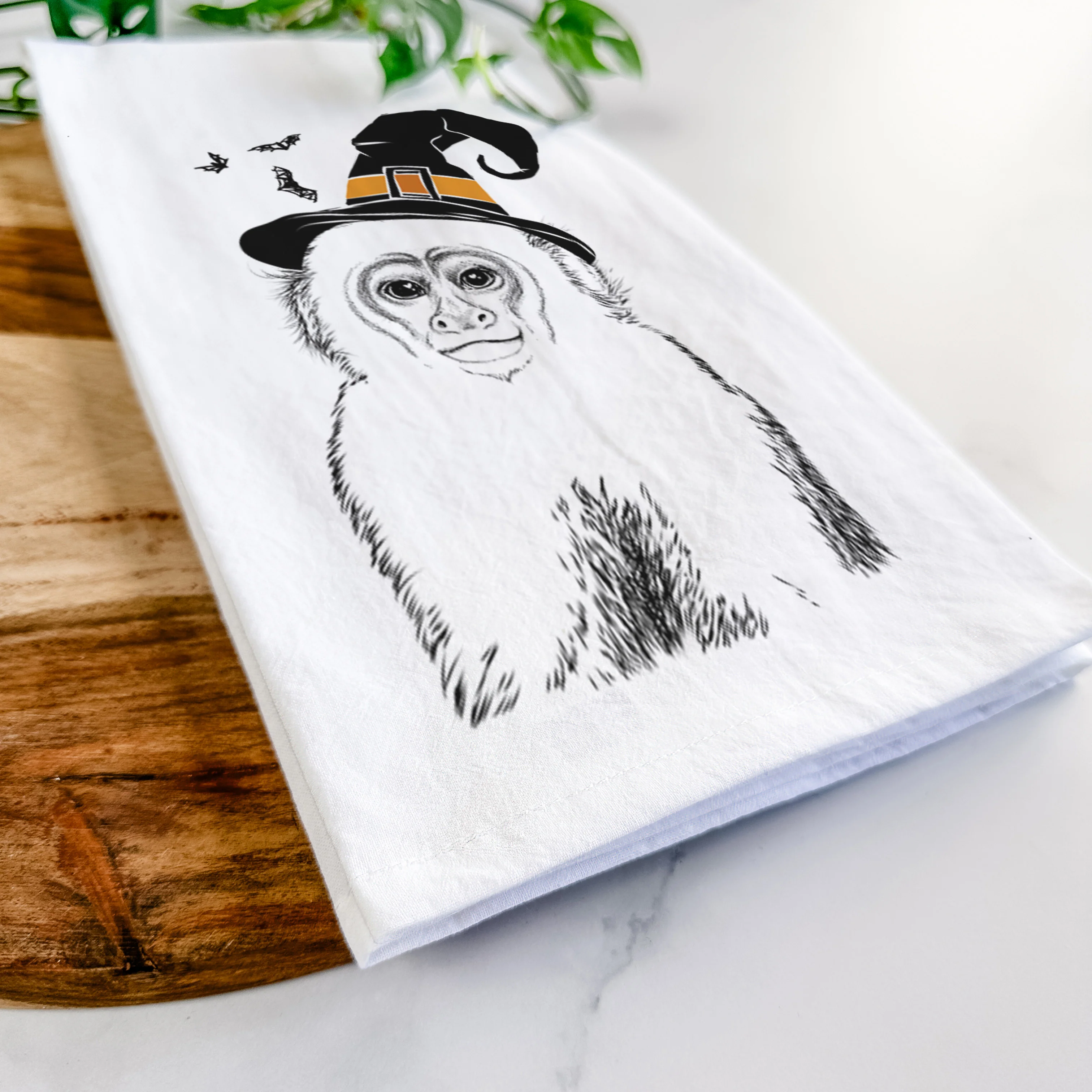 Marcel the Capuchin Monkey Tea Towel - Image 8