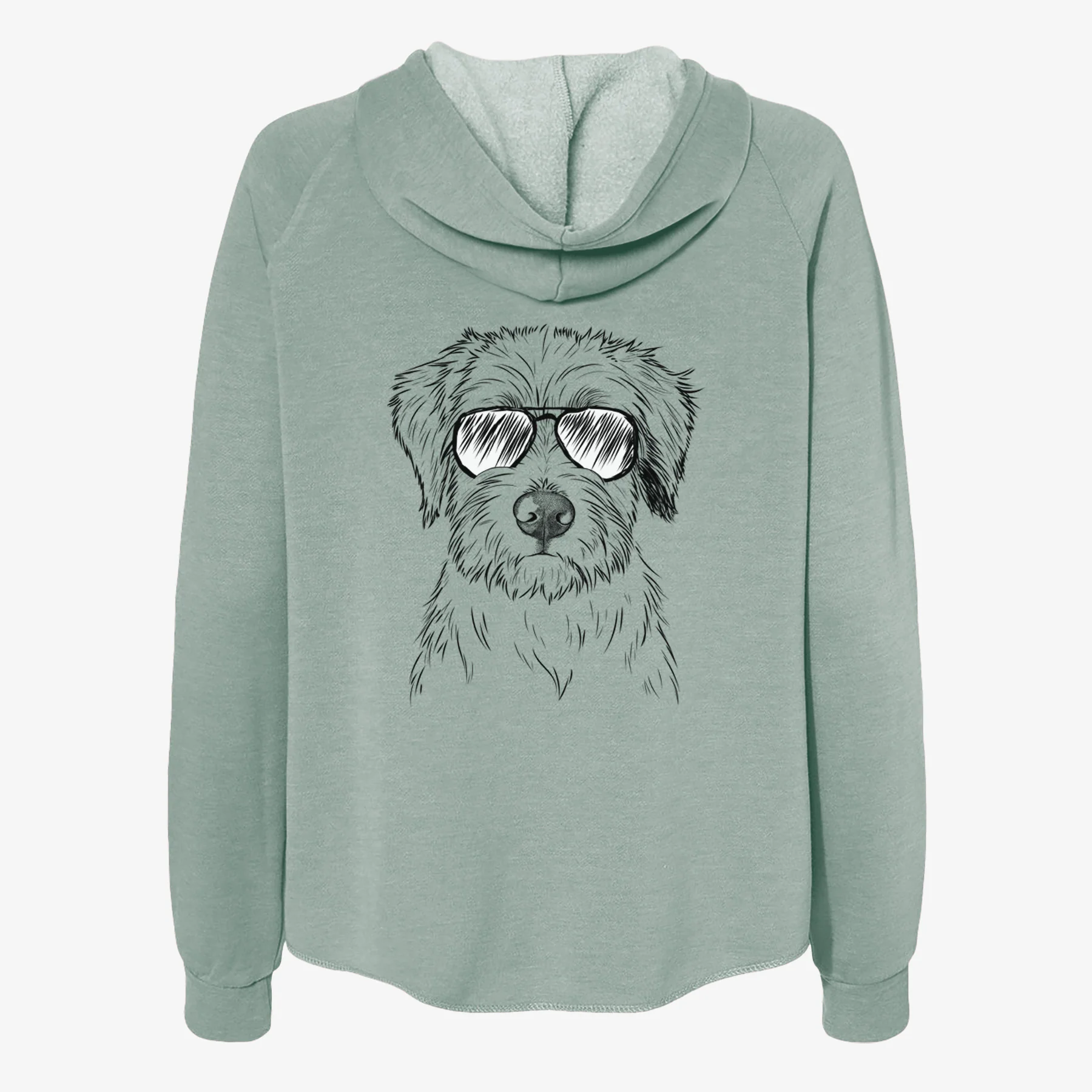 Marek the Bernedoodle - Women's Cali Wave Zip-Up Sweatshirt - Image 7