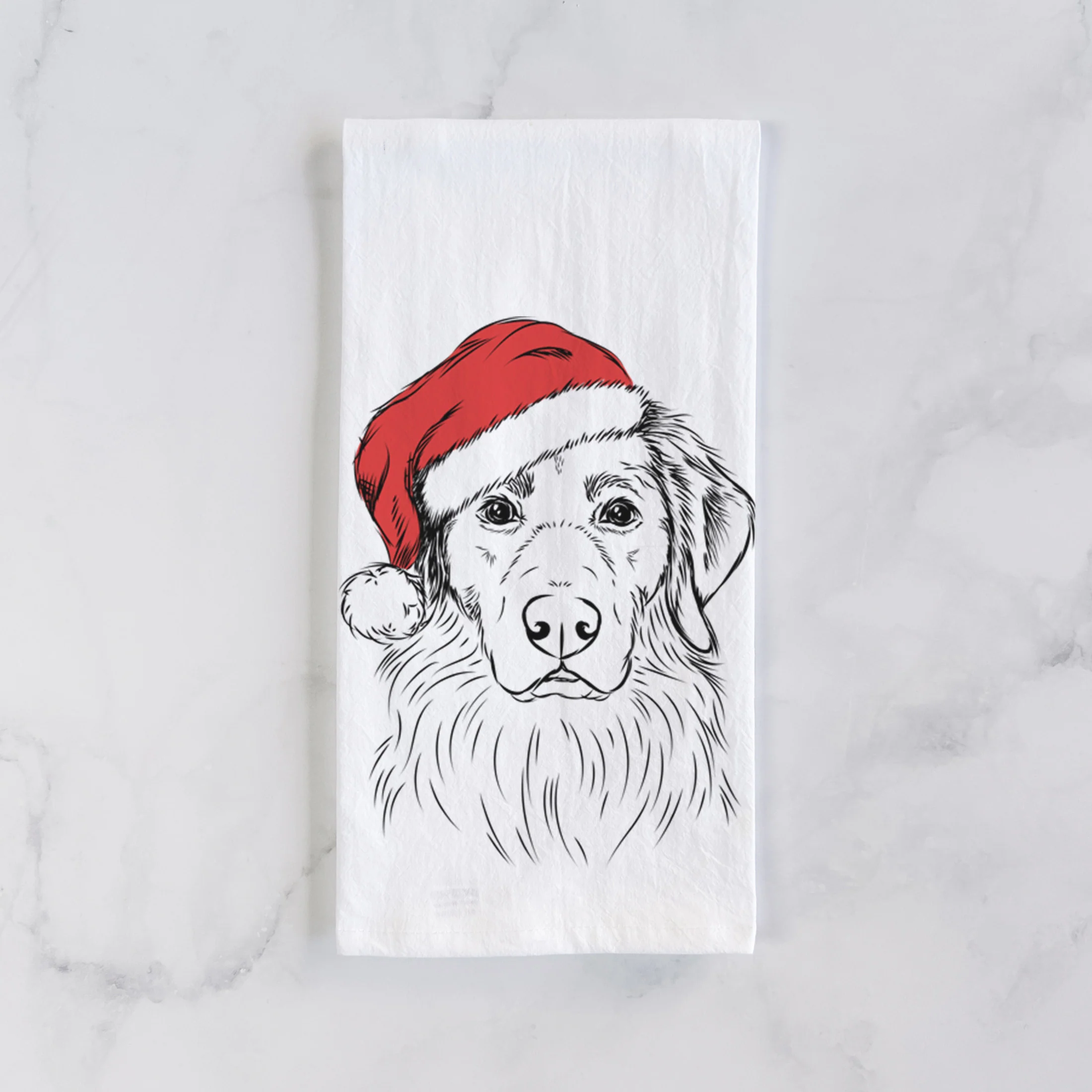 Marley the Golden Retriever Tea Towel - Image 2