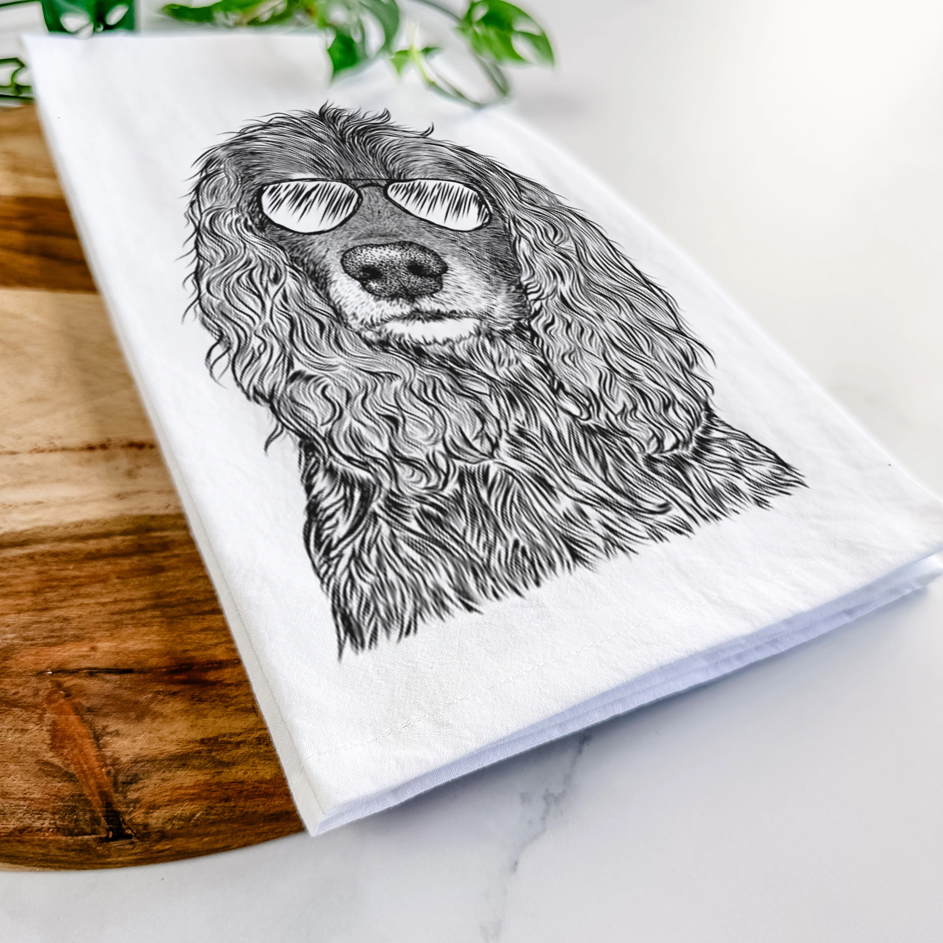 Marley Boy the American Cocker Spaniel Tea Towel - Image 6