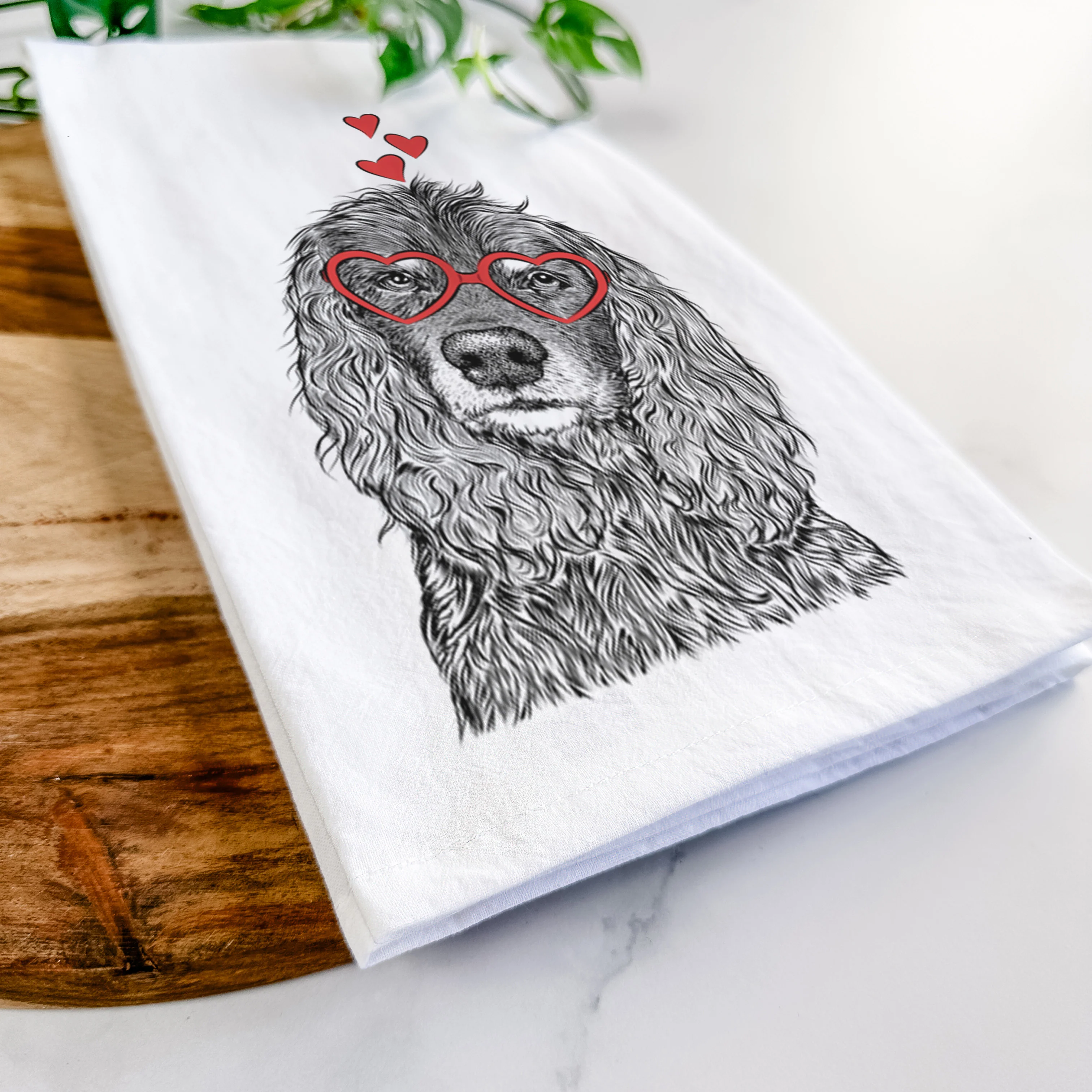 Marley Boy the American Cocker Spaniel Tea Towel - Image 7