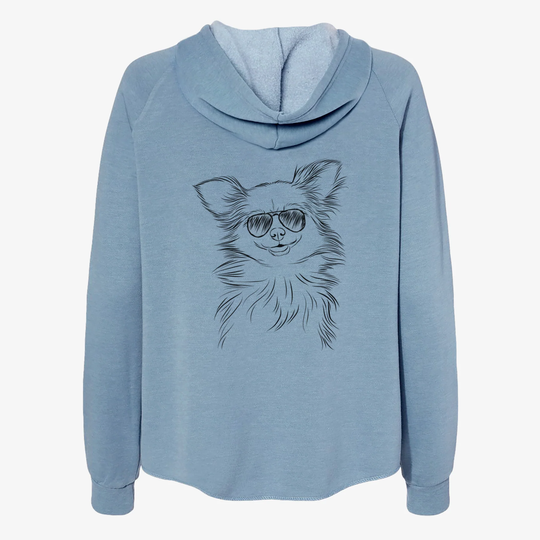 Marzi the Long Haired Chihuahua - Women's Cali Wave Zip-Up Sweatshirt - Image 9