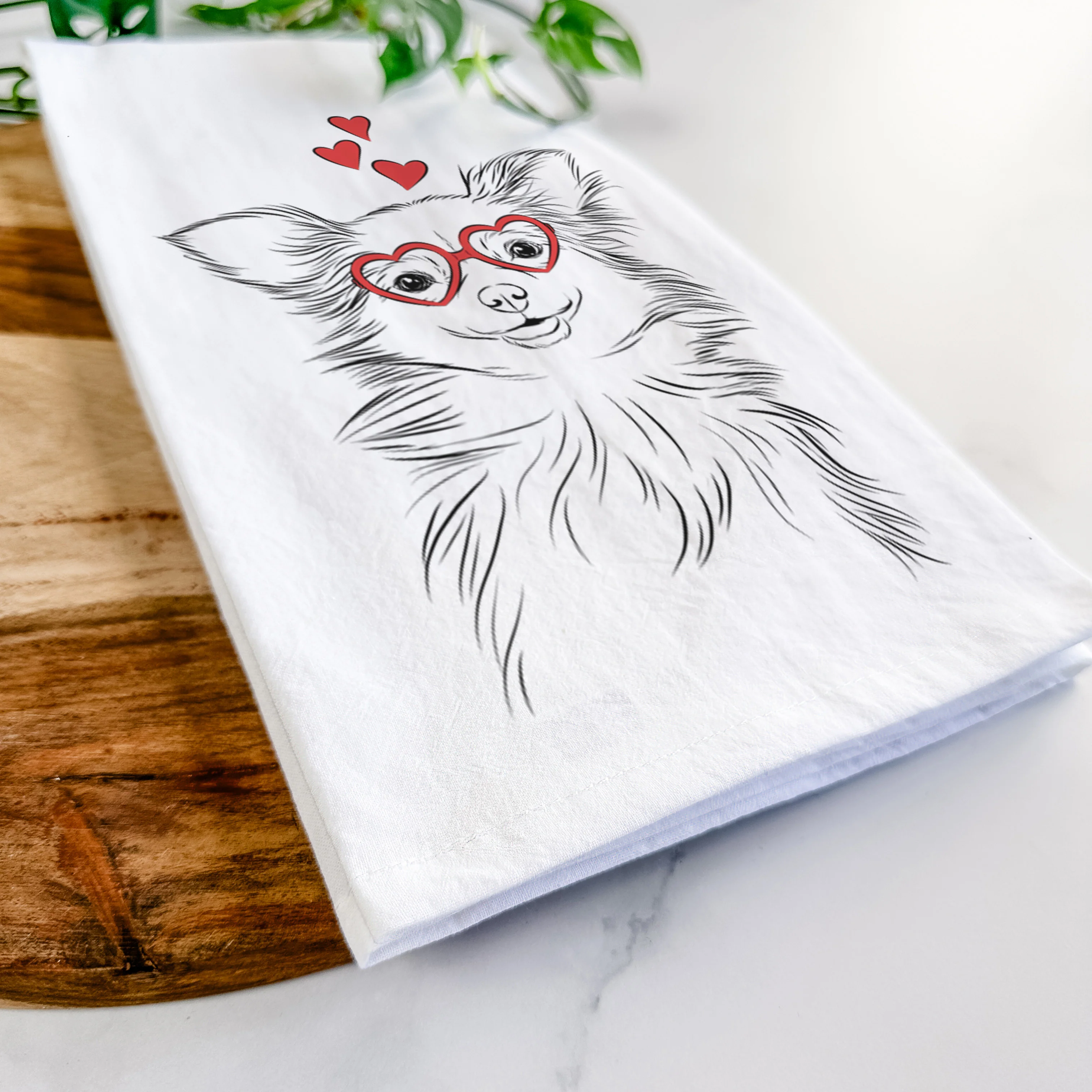 Marzi the Long Haired Chihuahua Tea Towel - Image 6