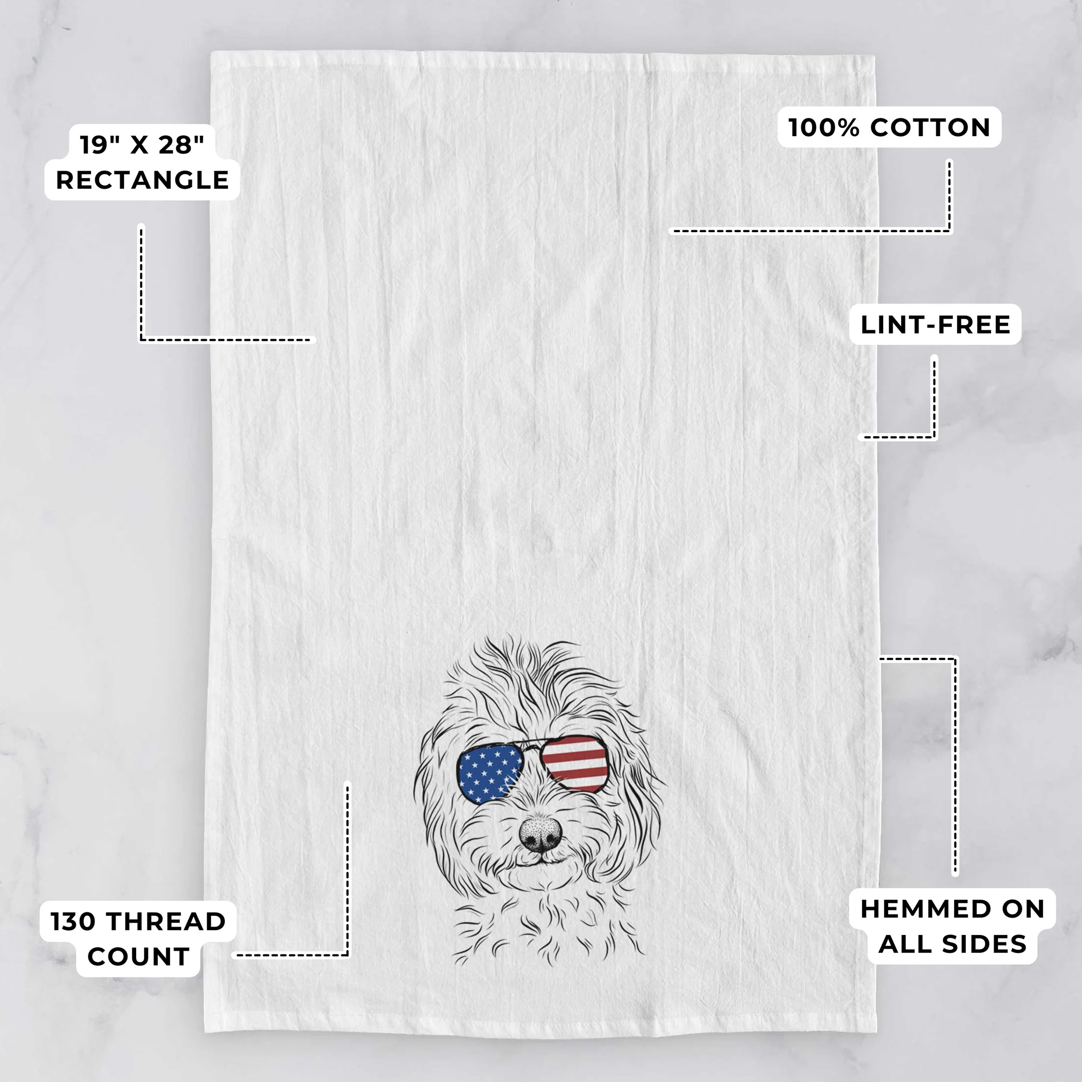 Mason the Cavapoo Tea Towel - Image 3