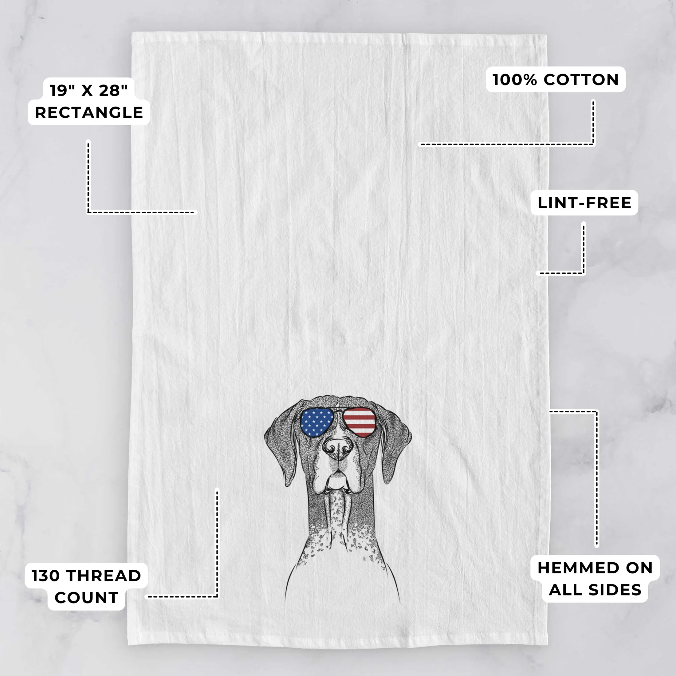 Mattis the German Shorthaired Pointer Tea Towel - Image 3