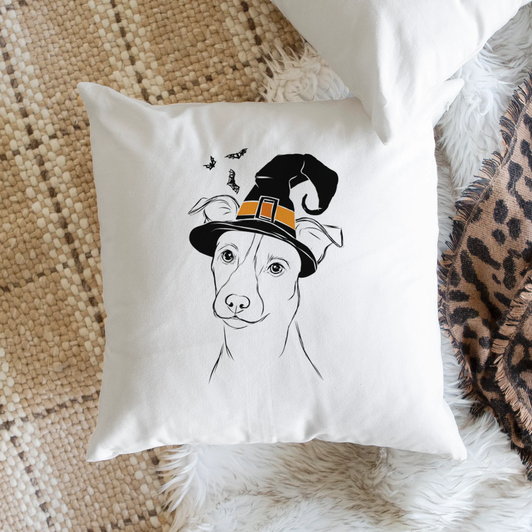 Max the Jack Russell Terrier - Throw Pillow Cover - Image 2