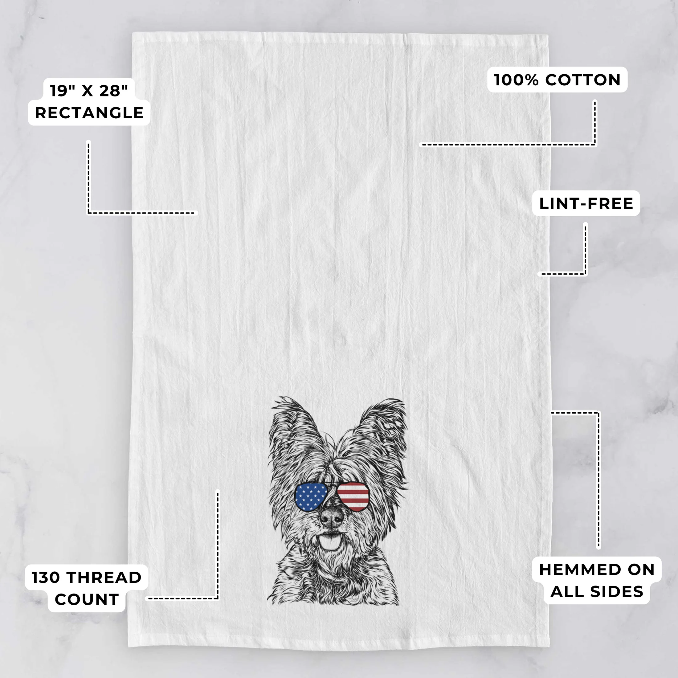 McDuff the Cairn Terrier Tea Towel - Image 3