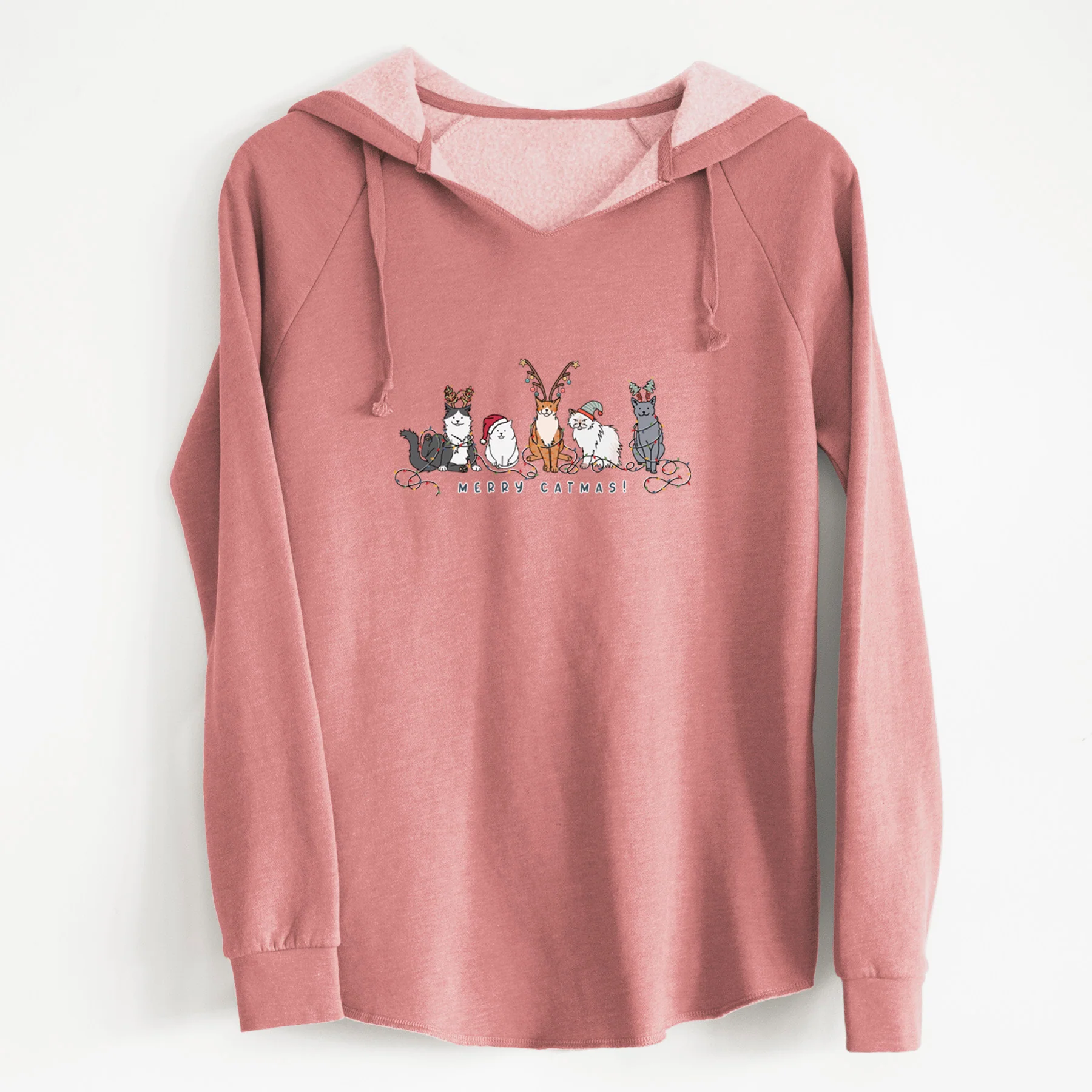 Merry Catmas - Cali Wave Hooded Sweatshirt - Image 6