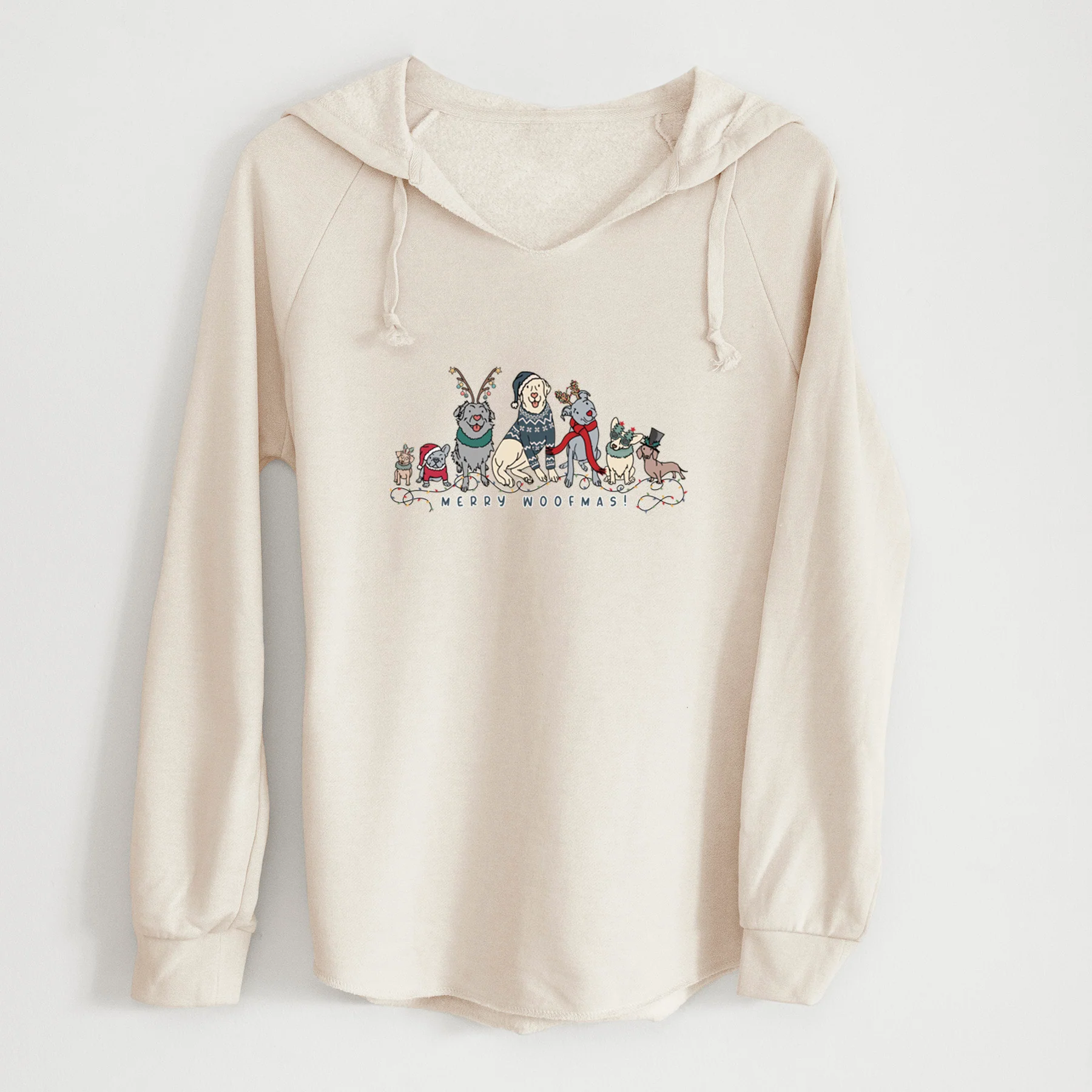 Merry Woofmas - Cali Wave Hooded Sweatshirt - Image 7