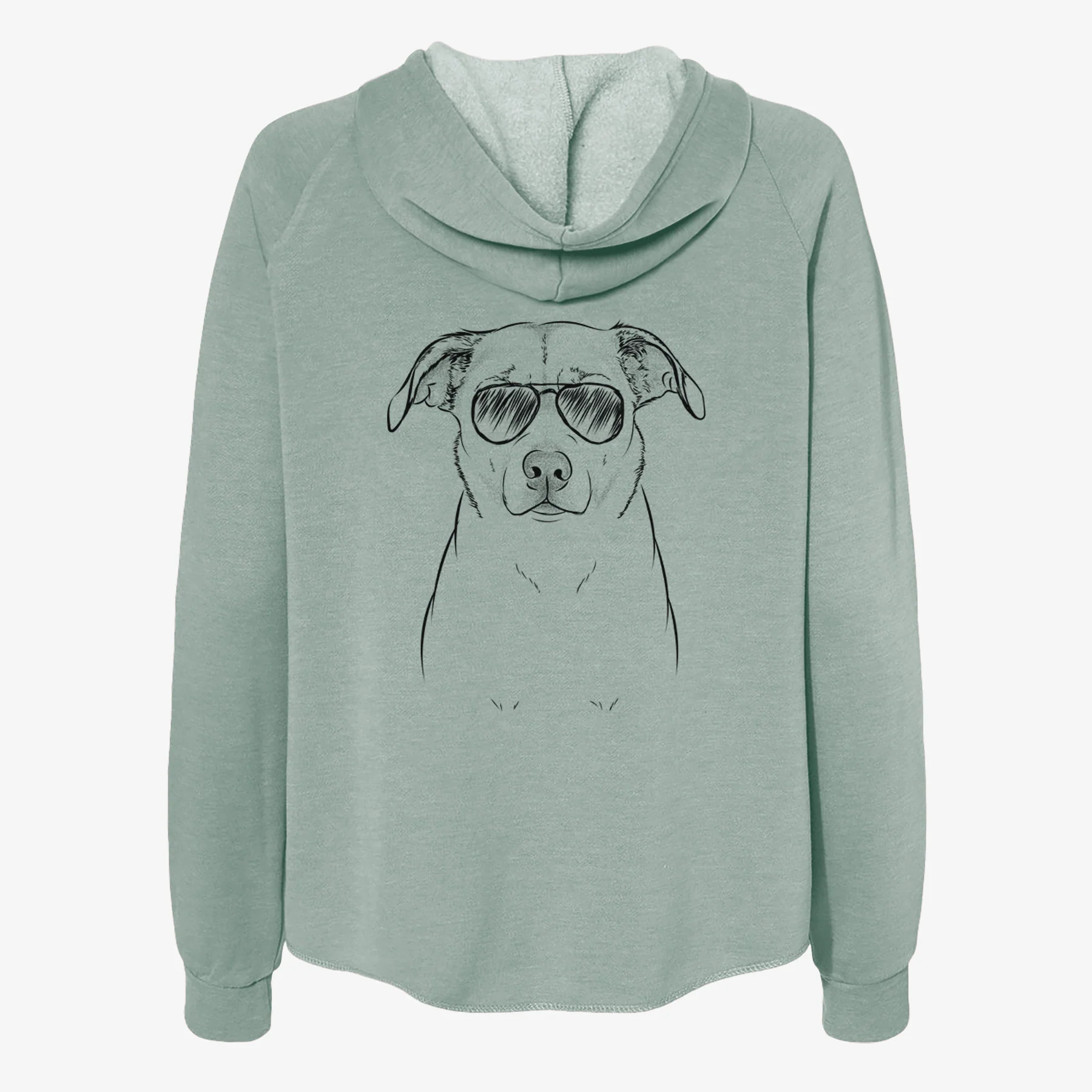 Mica the Labrador Pittbull Mix - Women's Cali Wave Zip-Up Sweatshirt - Image 7