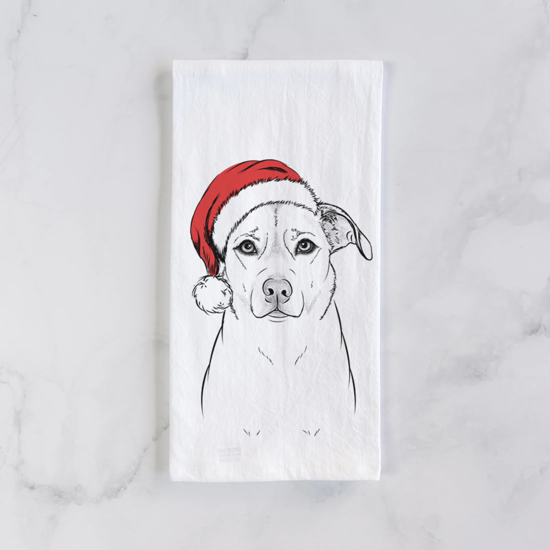 Mica the Labrador Pittbull Mix Tea Towel - Image 2
