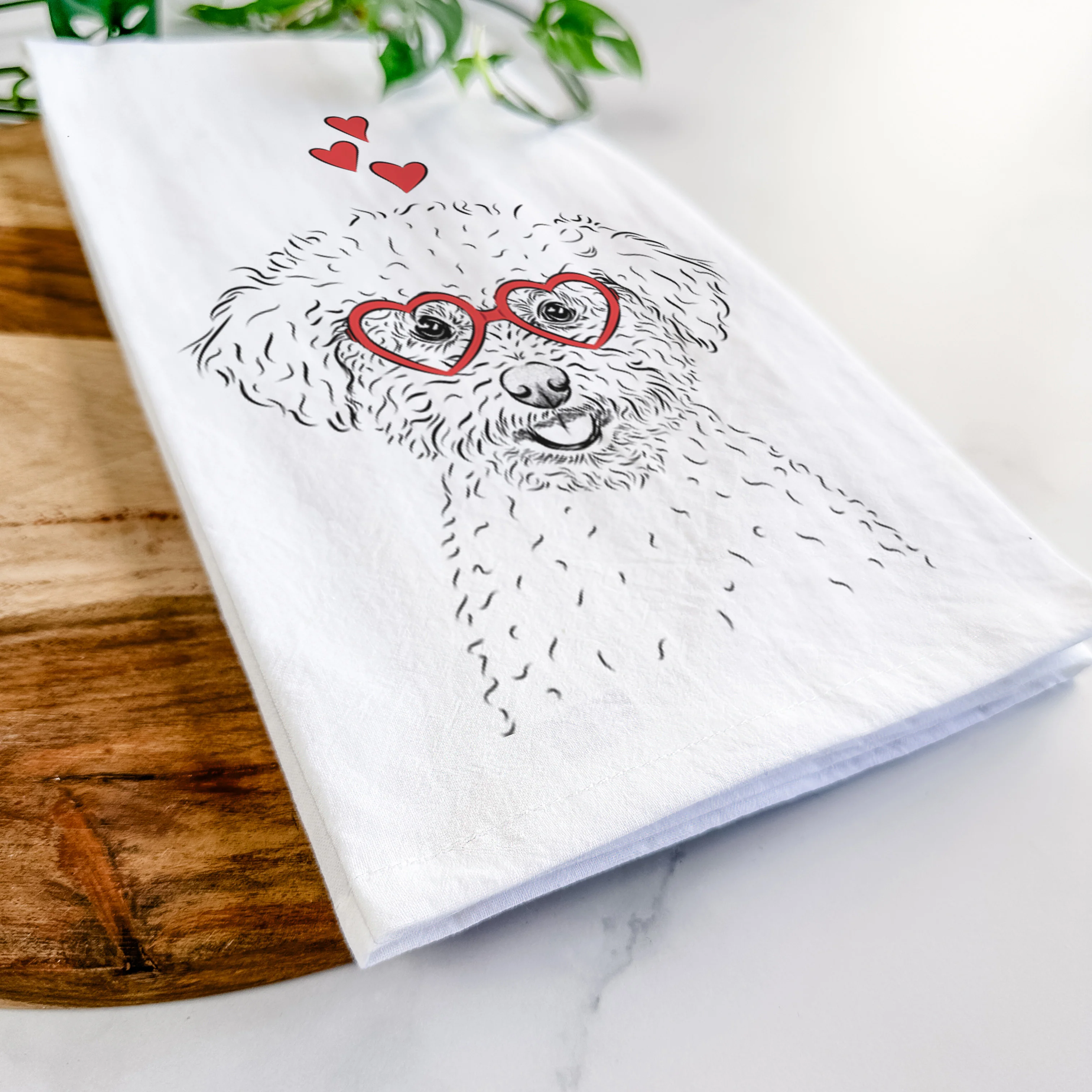 Mickey the Bichon Frise Tea Towel - Image 7