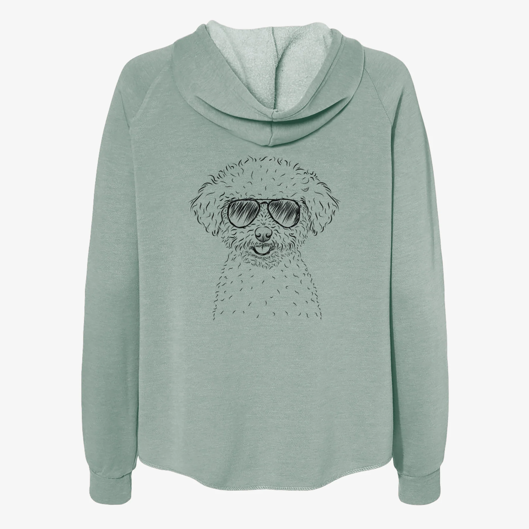 Mickey the Bichon Frise - Women's Cali Wave Zip-Up Sweatshirt - Image 7