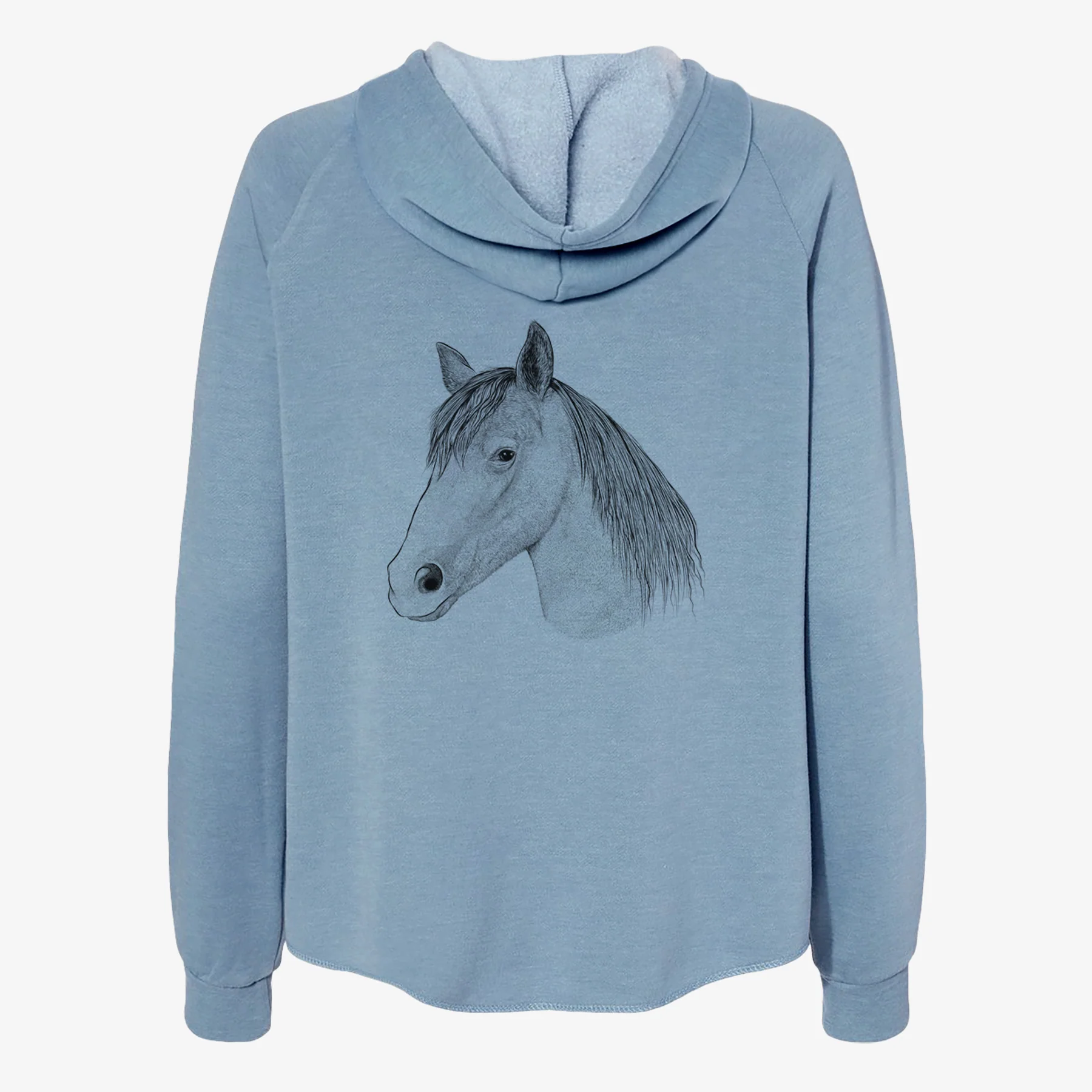 Midnight the Missouri Foxtrotter Horse - Women's Cali Wave Zip-Up Sweatshirt - Image 6