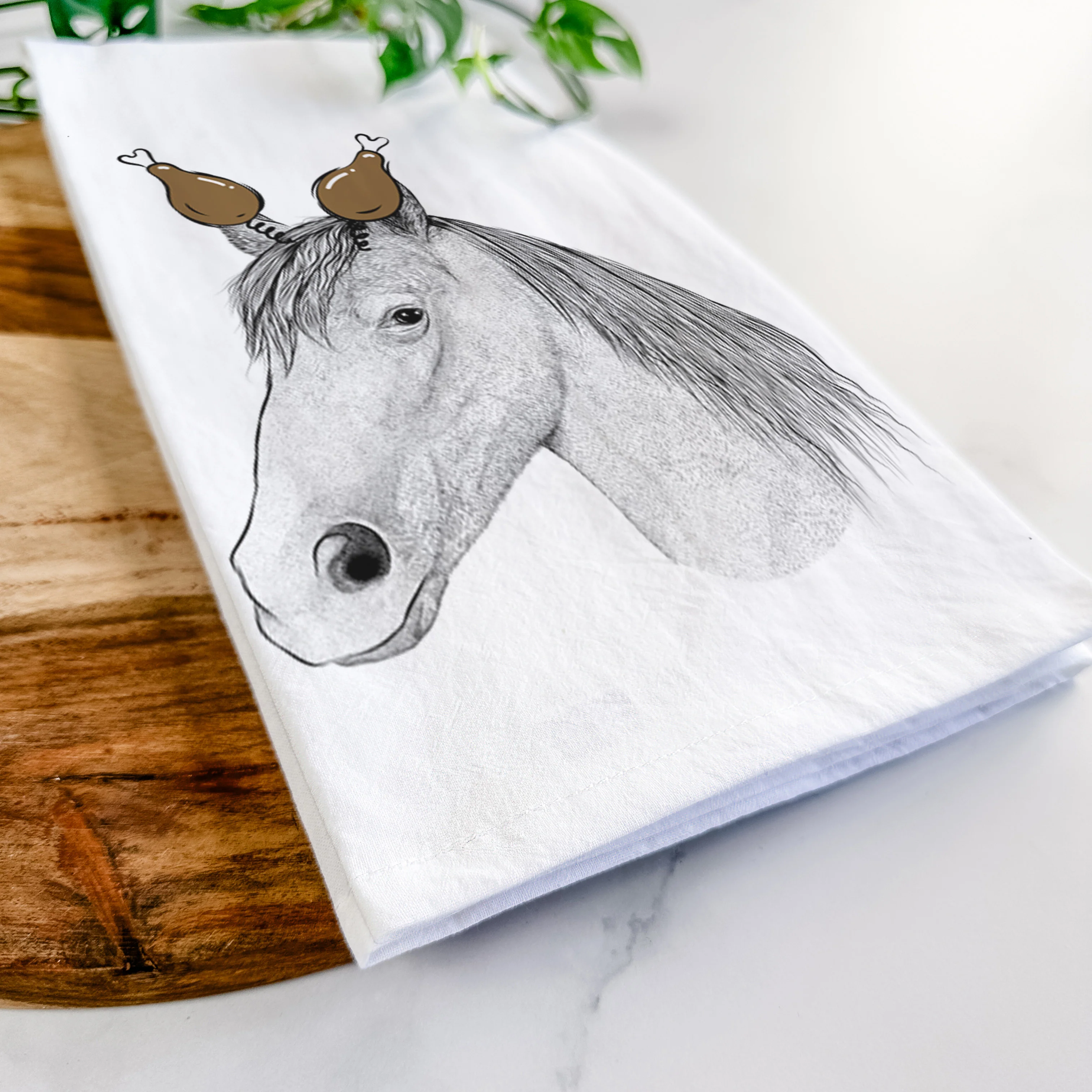 Midnight the Missouri Foxtrotter Horse Tea Towel - Image 11