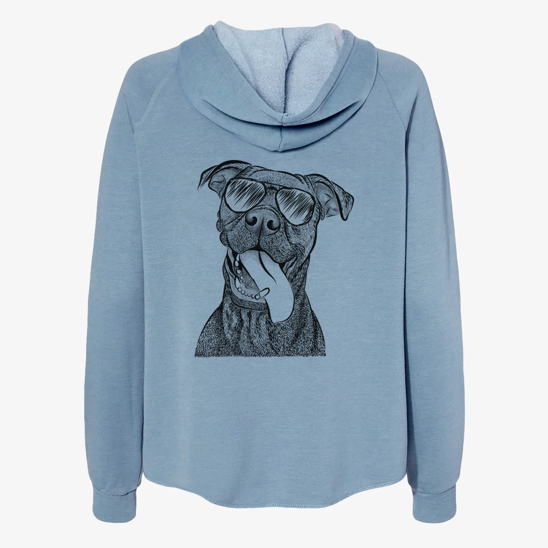 Mikey the Boxador - Women's Cali Wave Zip-Up Sweatshirt - Image 9